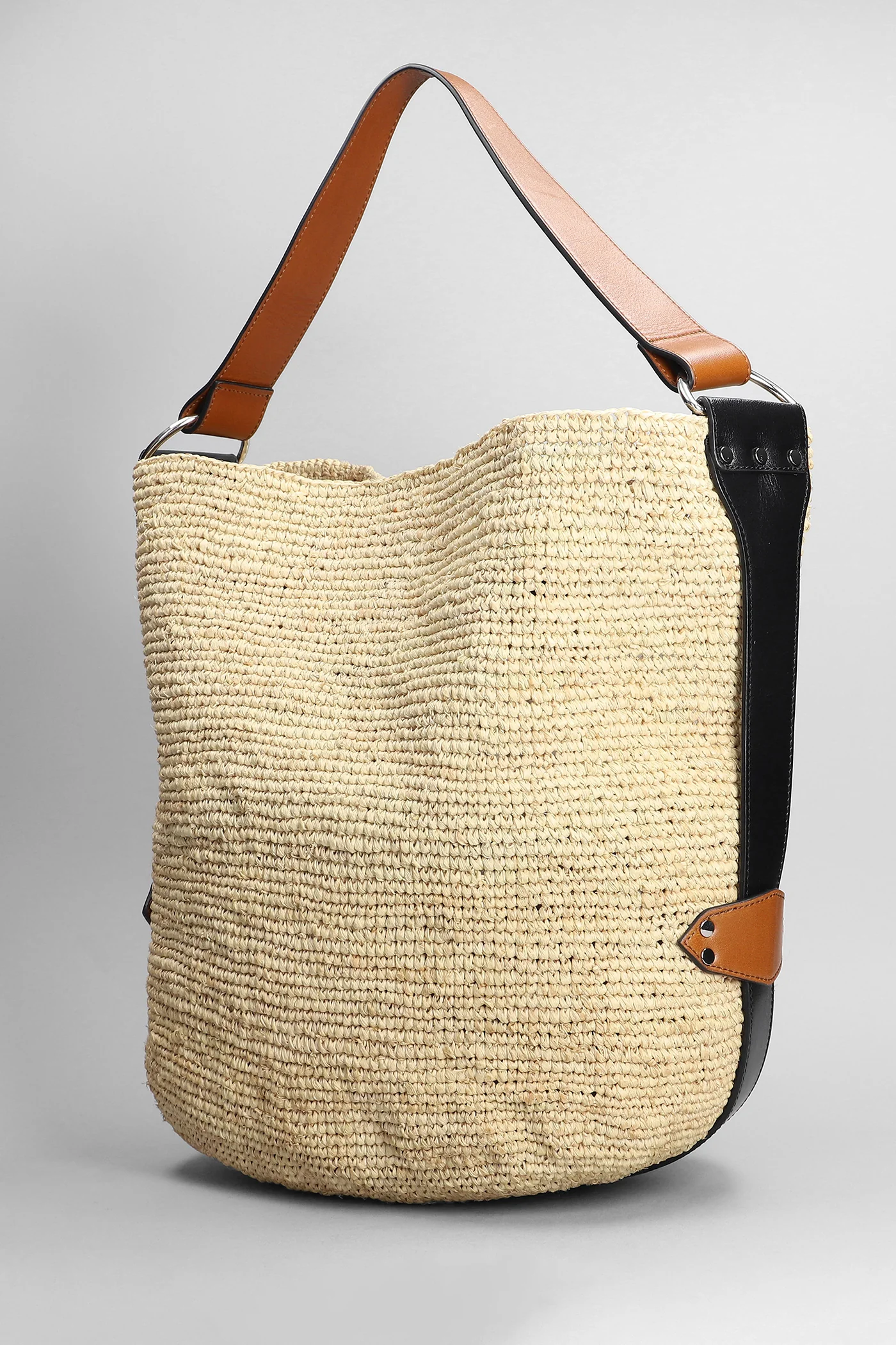 Bayia Tote in beige raffia - Image 2