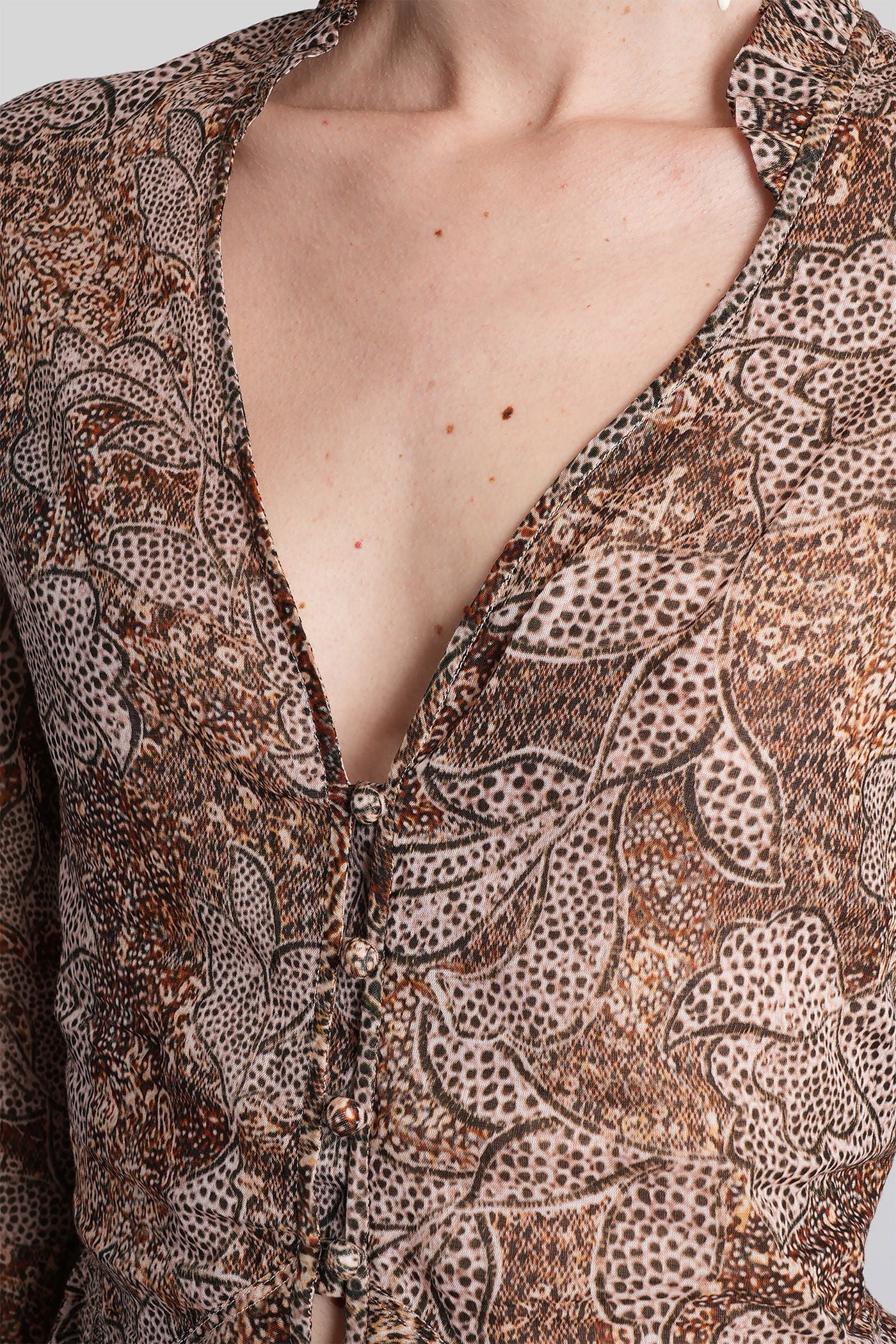 Celeny Blouse in rose-pink cotton - Image 5