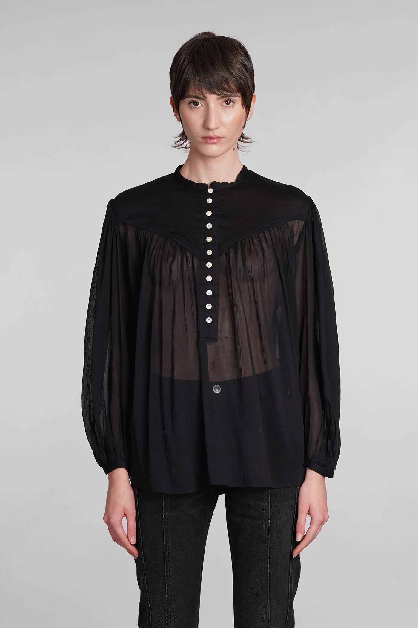 Kiledia Blouse in black cotton