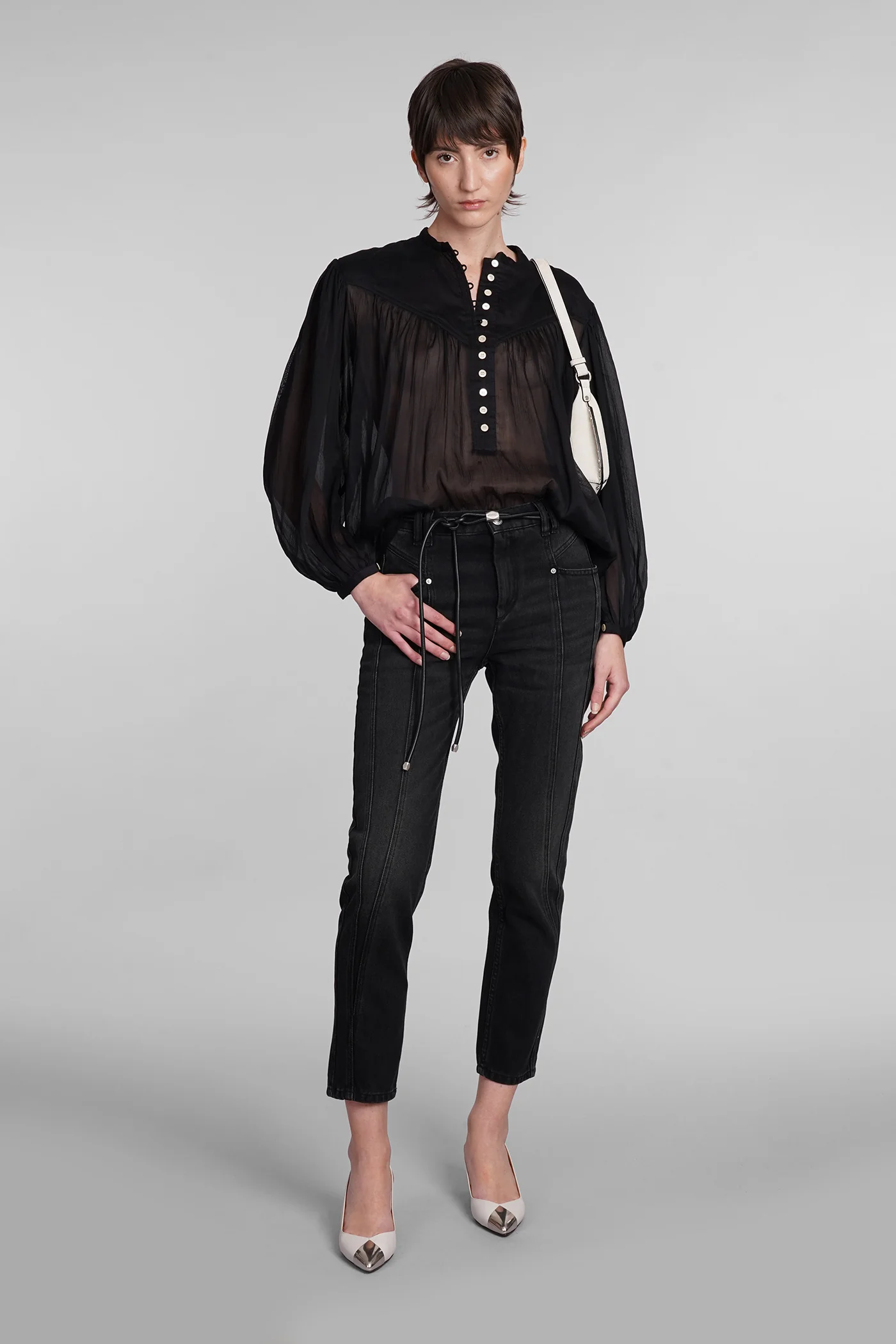 Kiledia Blouse in black cotton - Image 2