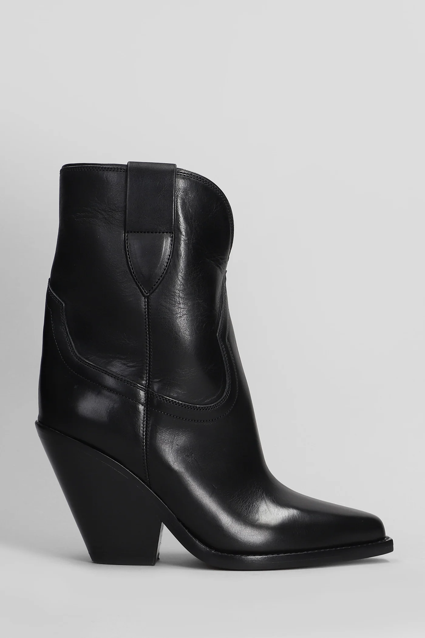 Leyane texan Ankle boots in black leather