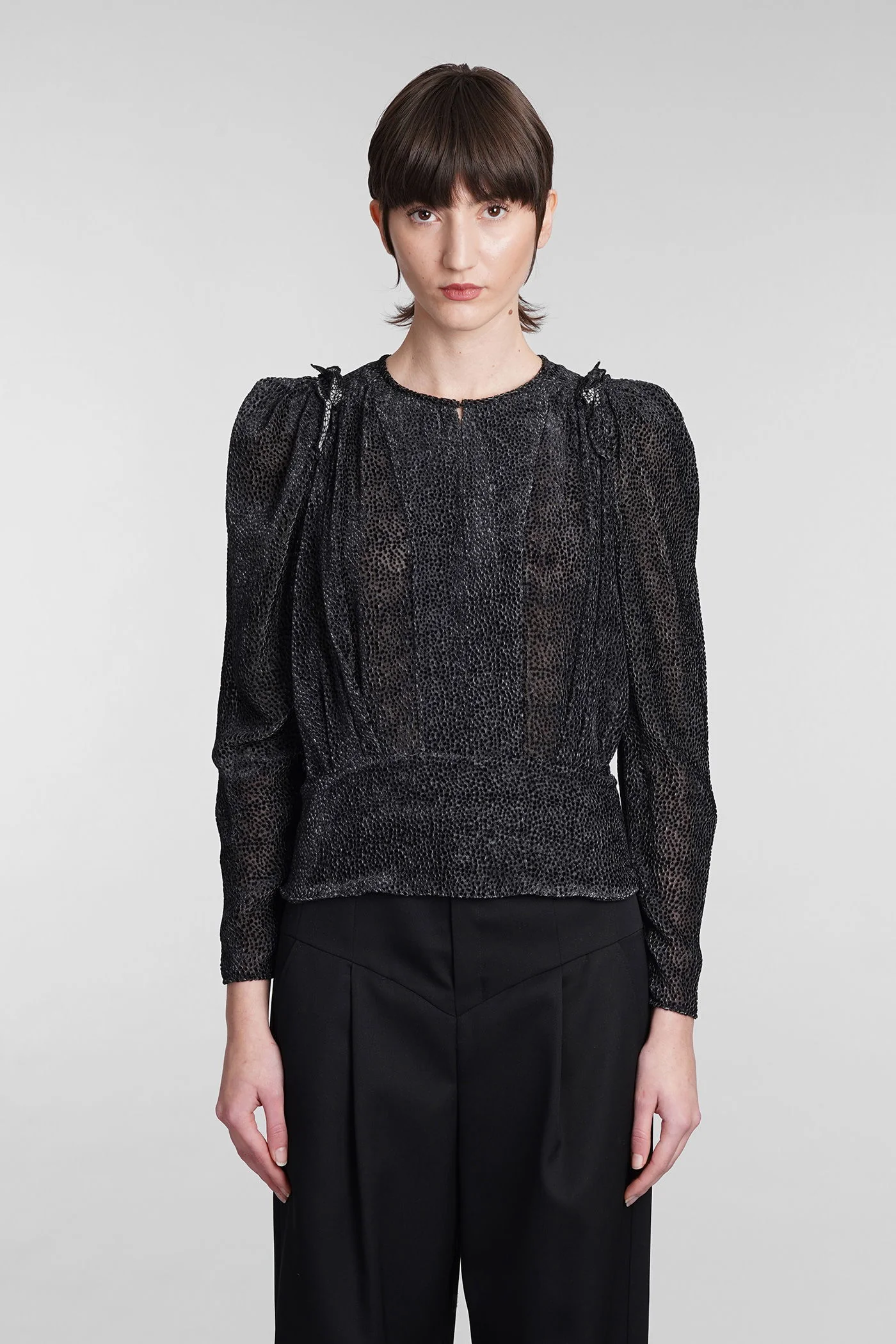 Zarga Blouse in black viscose