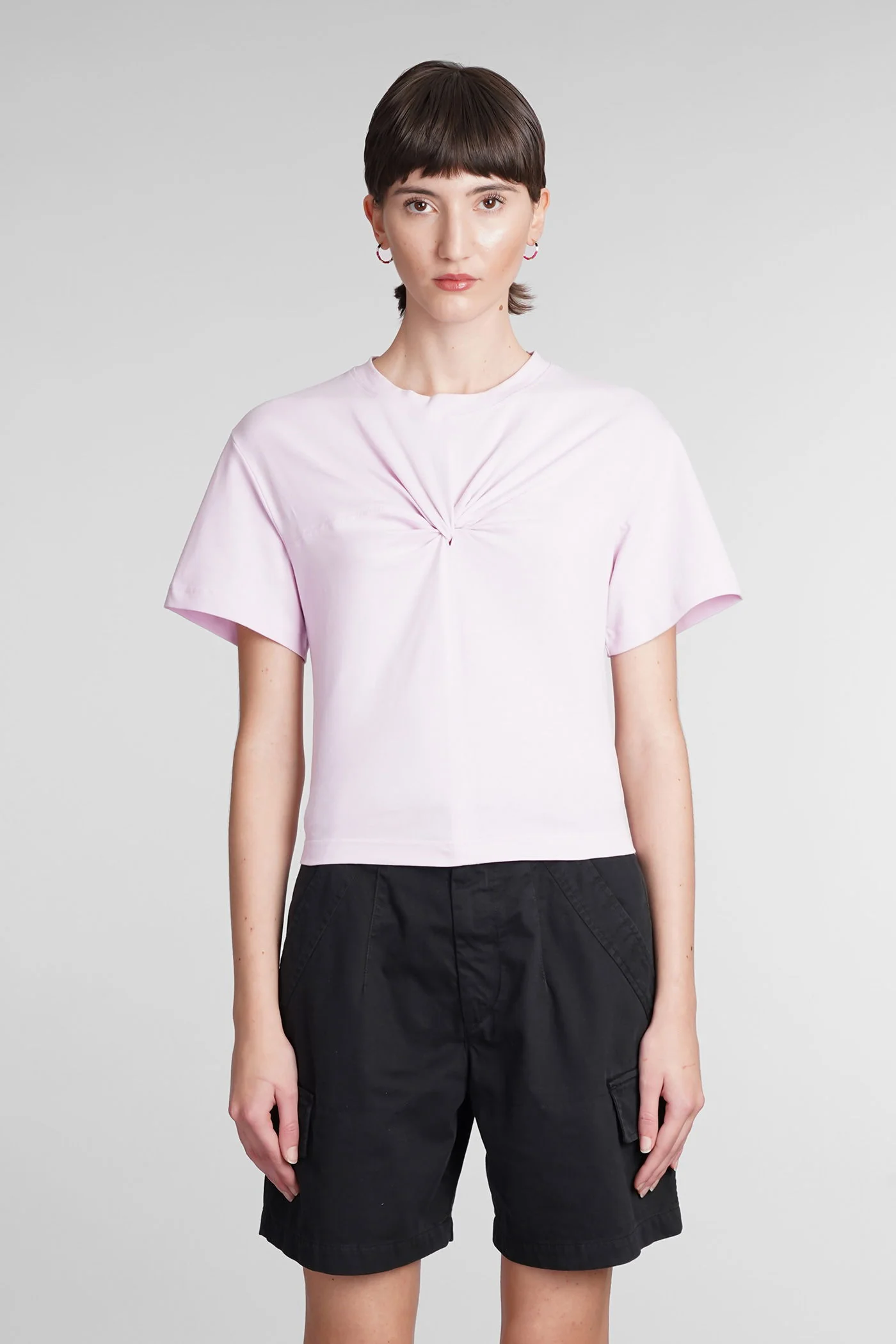 Zuria T-Shirt in rose-pink cotton