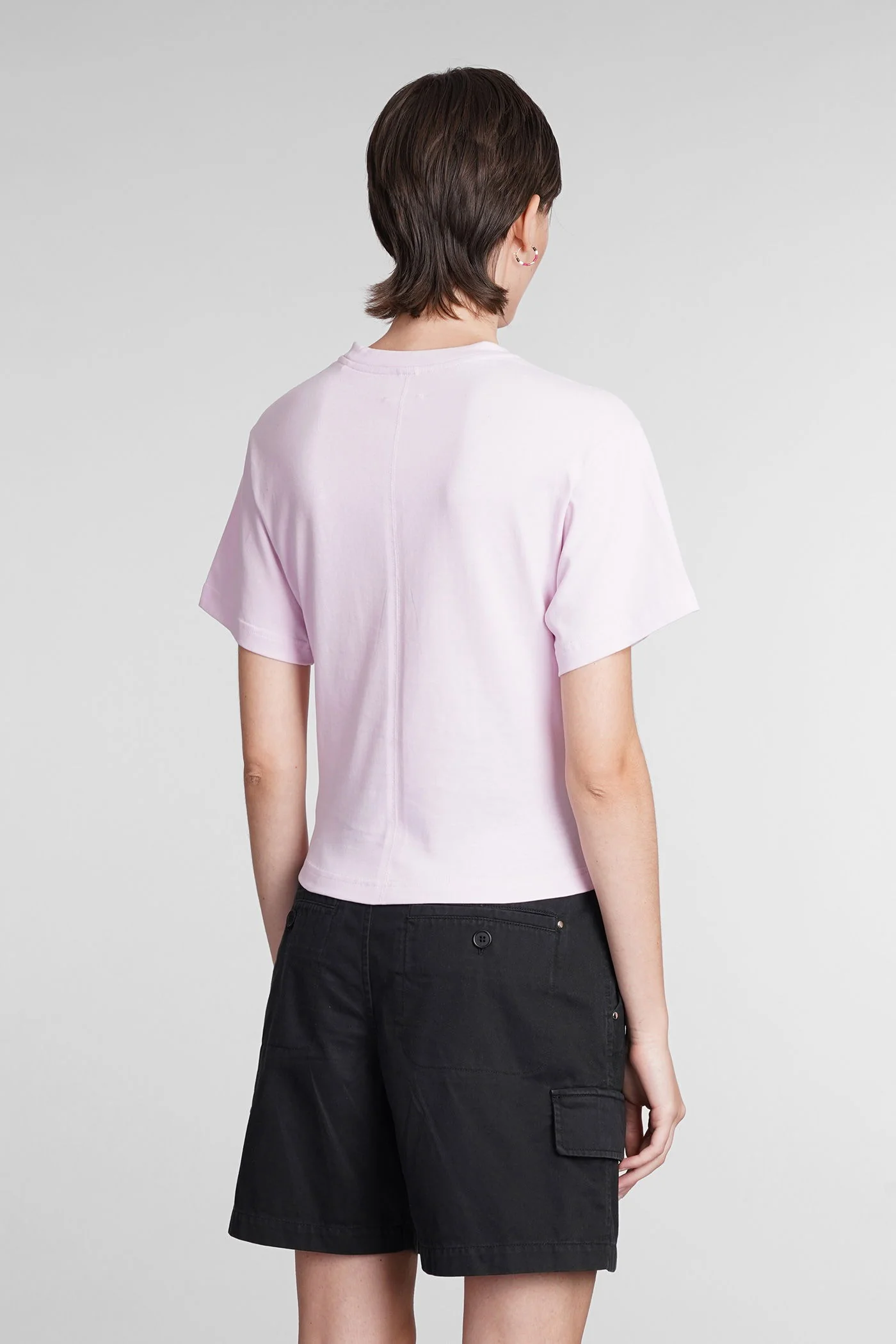 Zuria T-Shirt in rose-pink cotton - Image 3