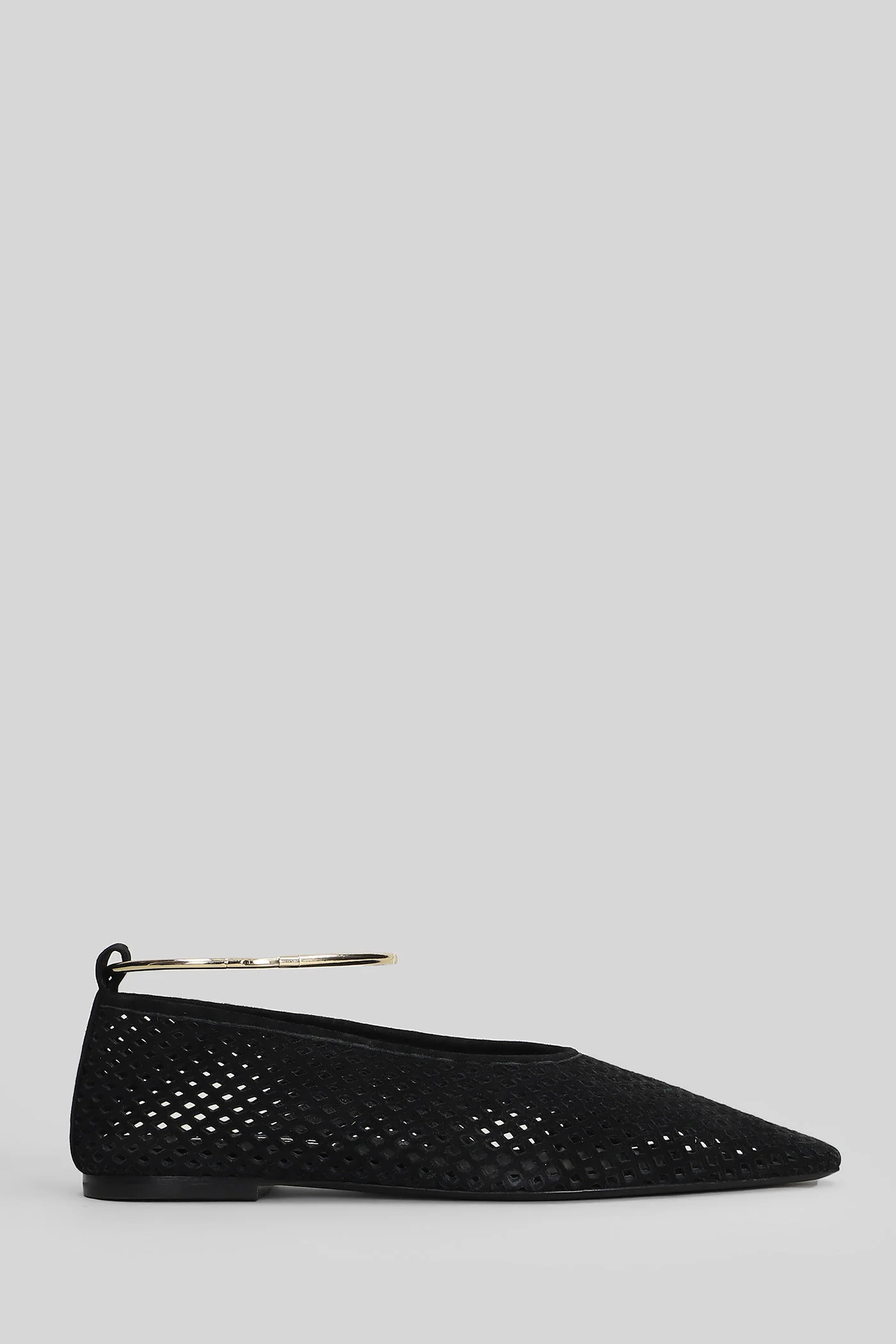 Ballet flats in black leather