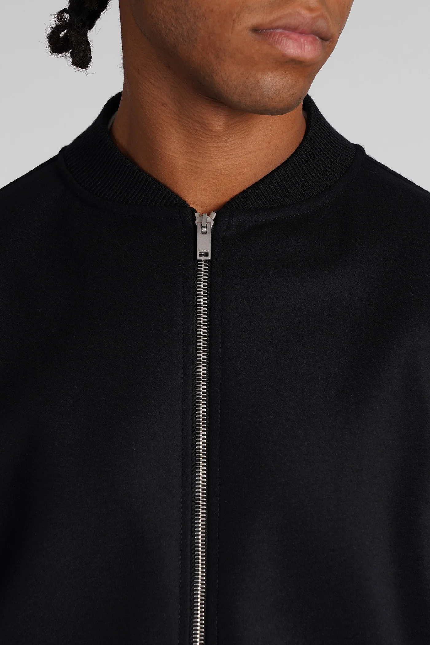 Bomber Jacket in black wool - Image 5