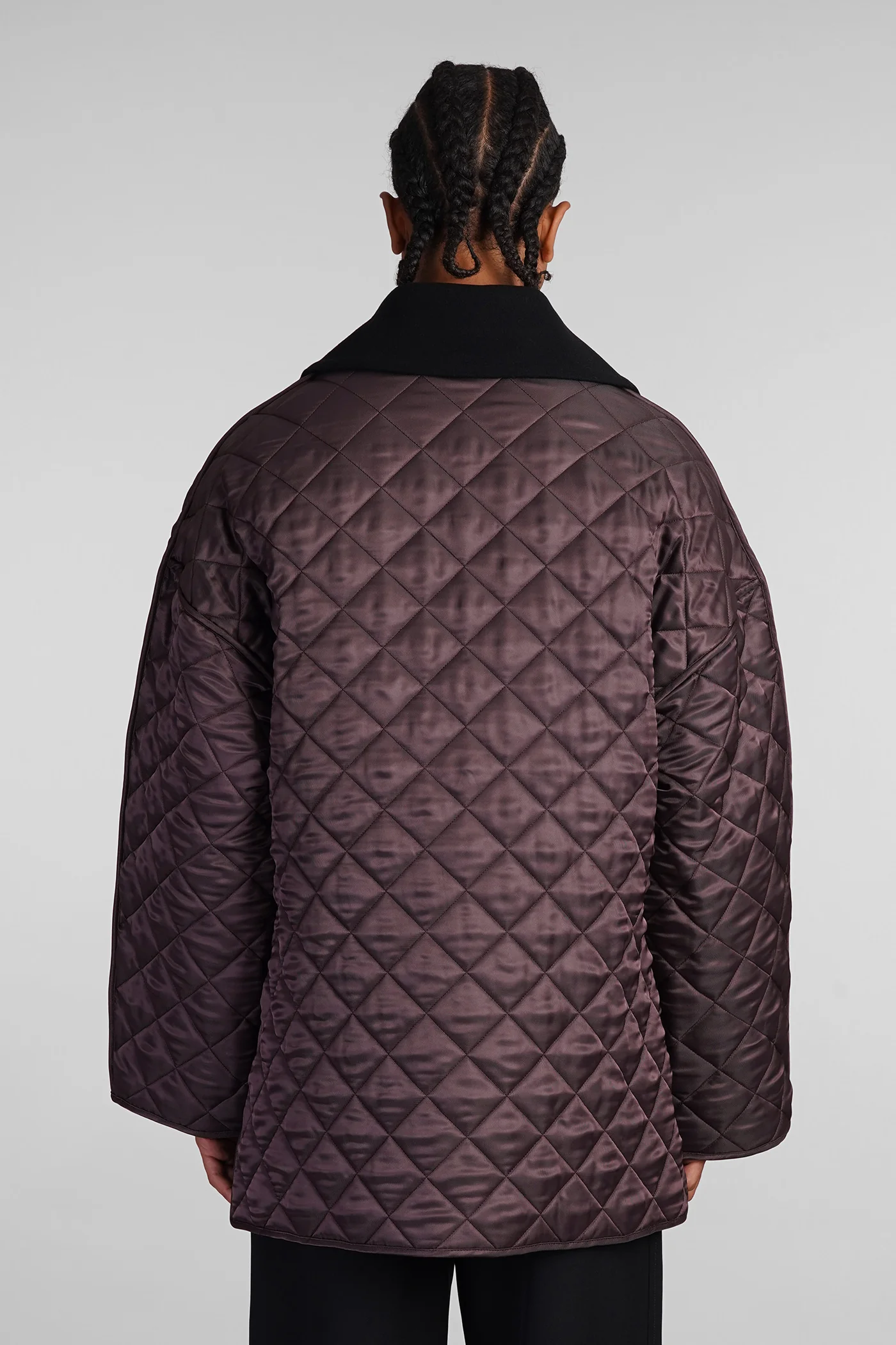 Casual jacket in bordeaux polyester - Image 3