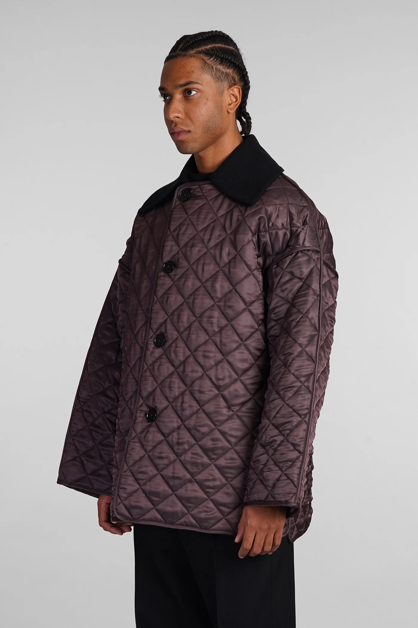 Casual jacket in bordeaux polyester - Image 4