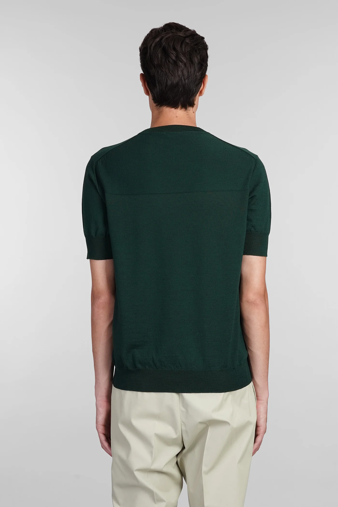 Knitwear in green wool - Image 3