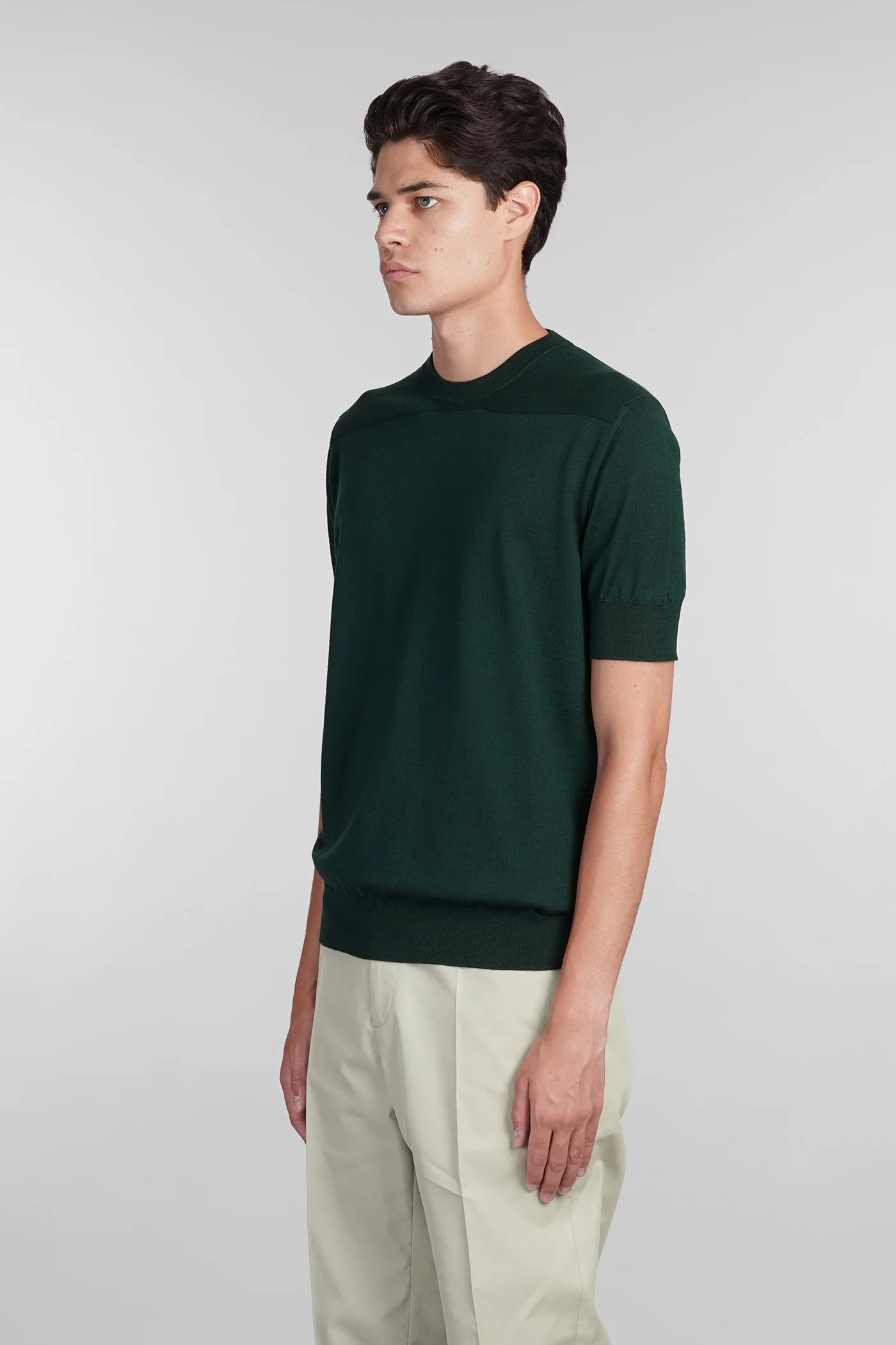 Knitwear in green wool - Image 4