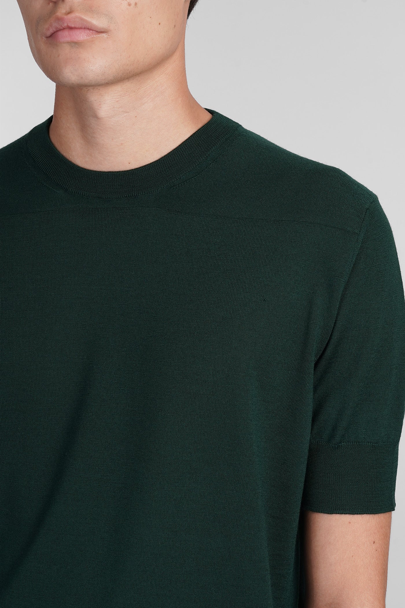 Knitwear in green wool - Image 5