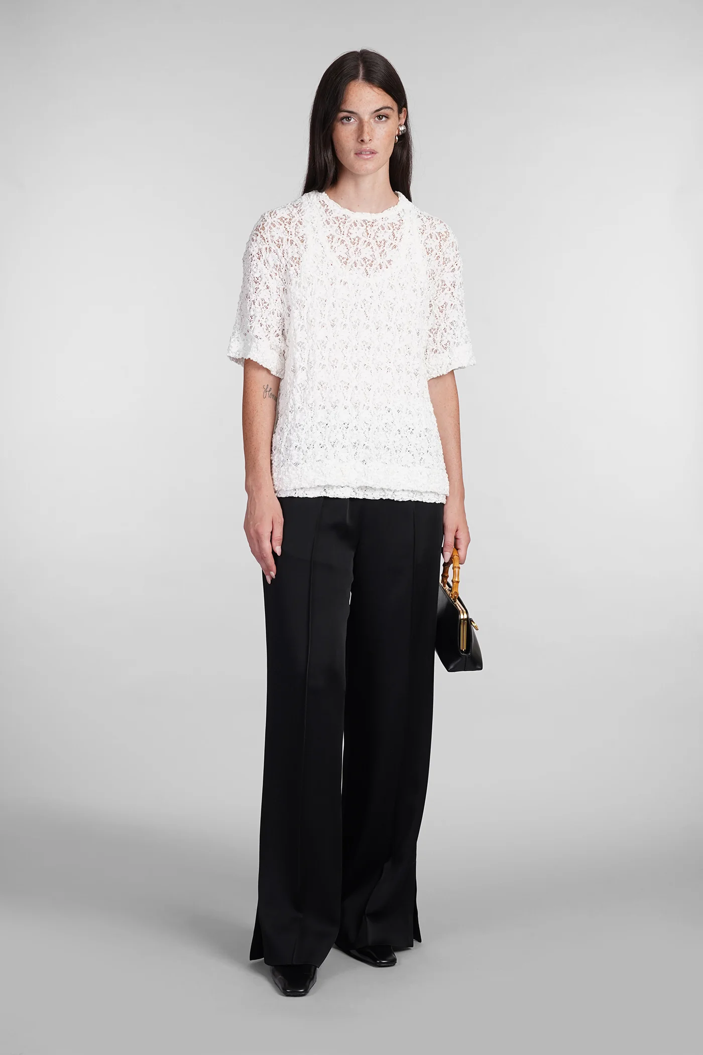 Pants in black acetate - Image 2