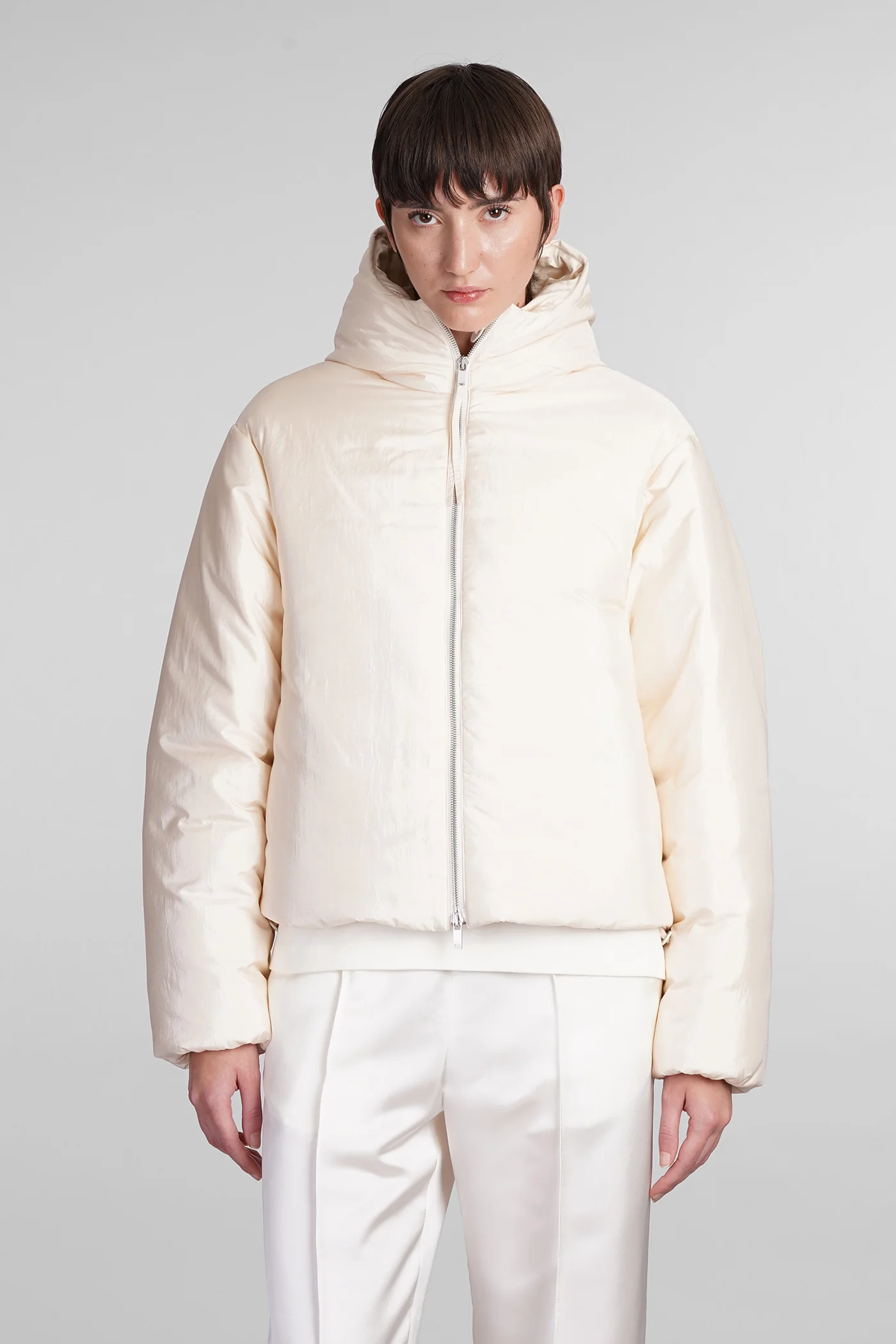 puffer in beige polyamide