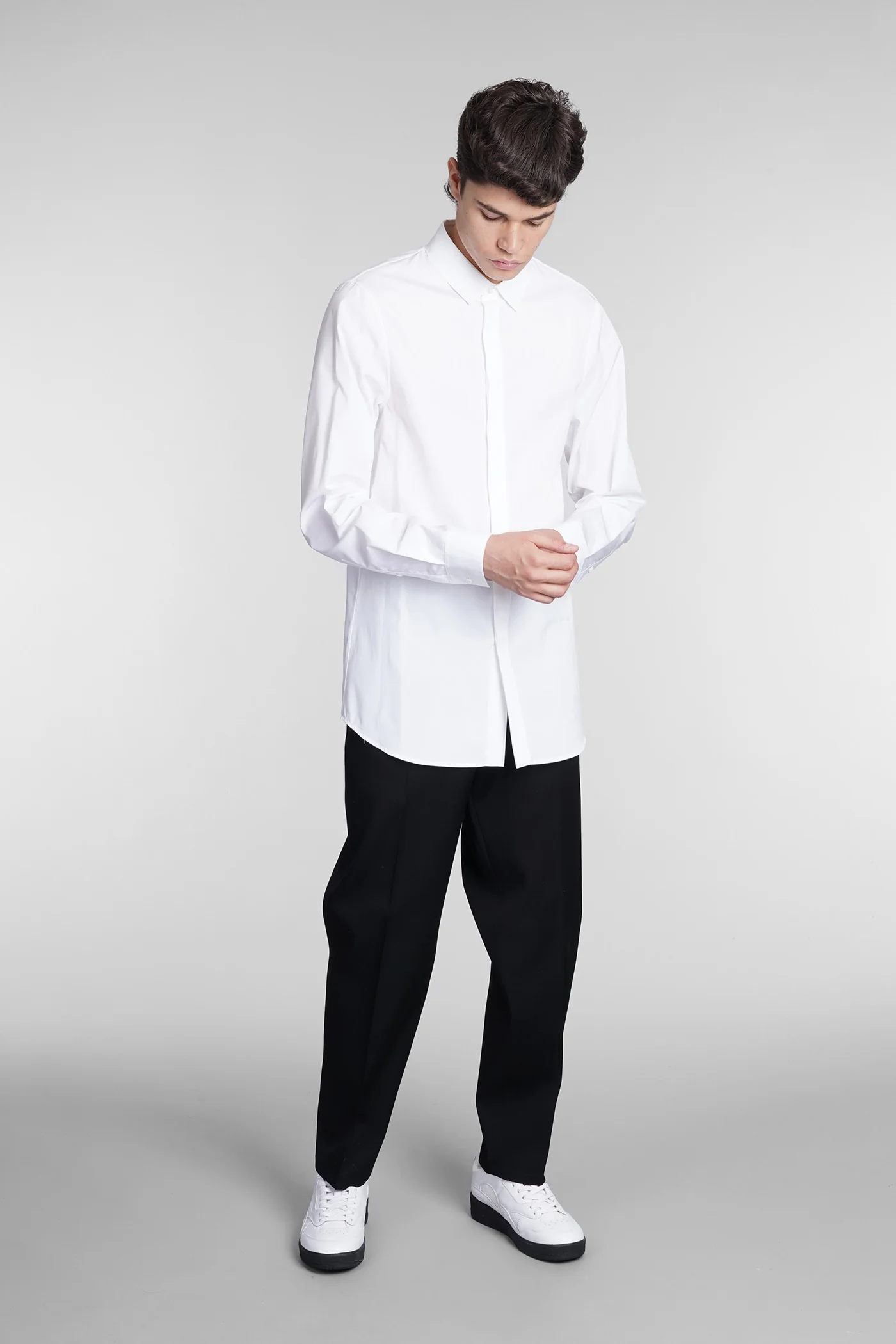 Shirt in white cotton - Image 2