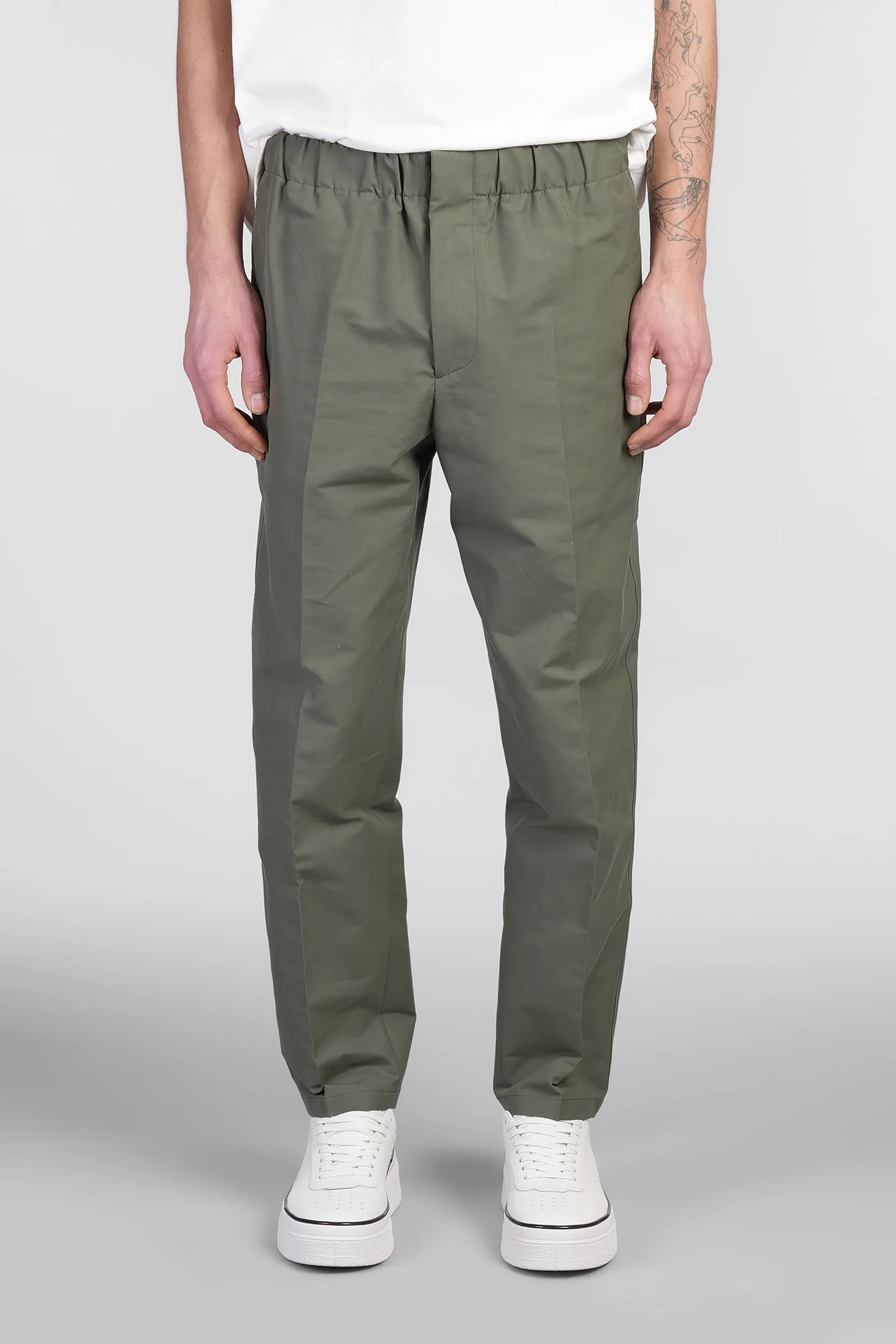 Trousers 06 Pants in green cotton