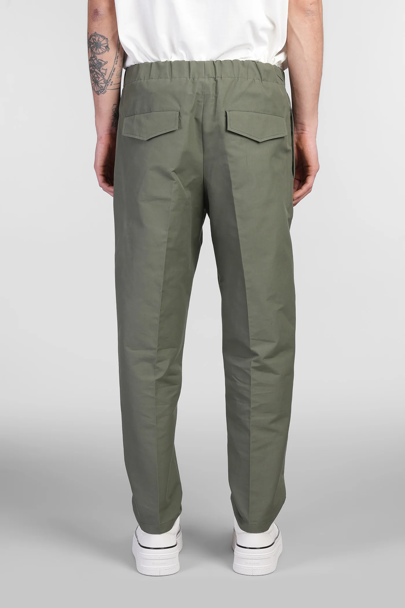Trousers 06 Pants in green cotton - Image 3
