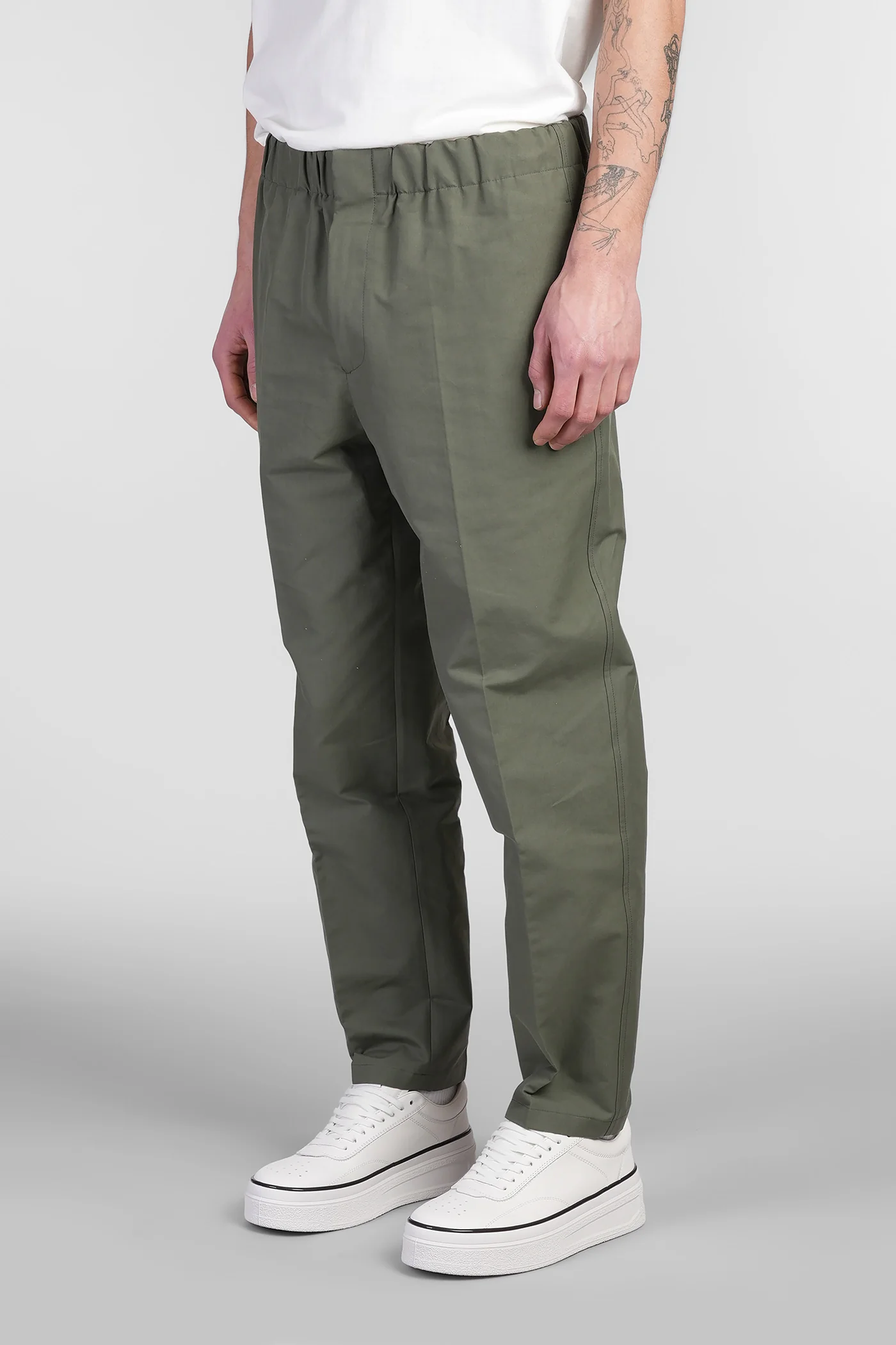 Trousers 06 Pants in green cotton - Image 4