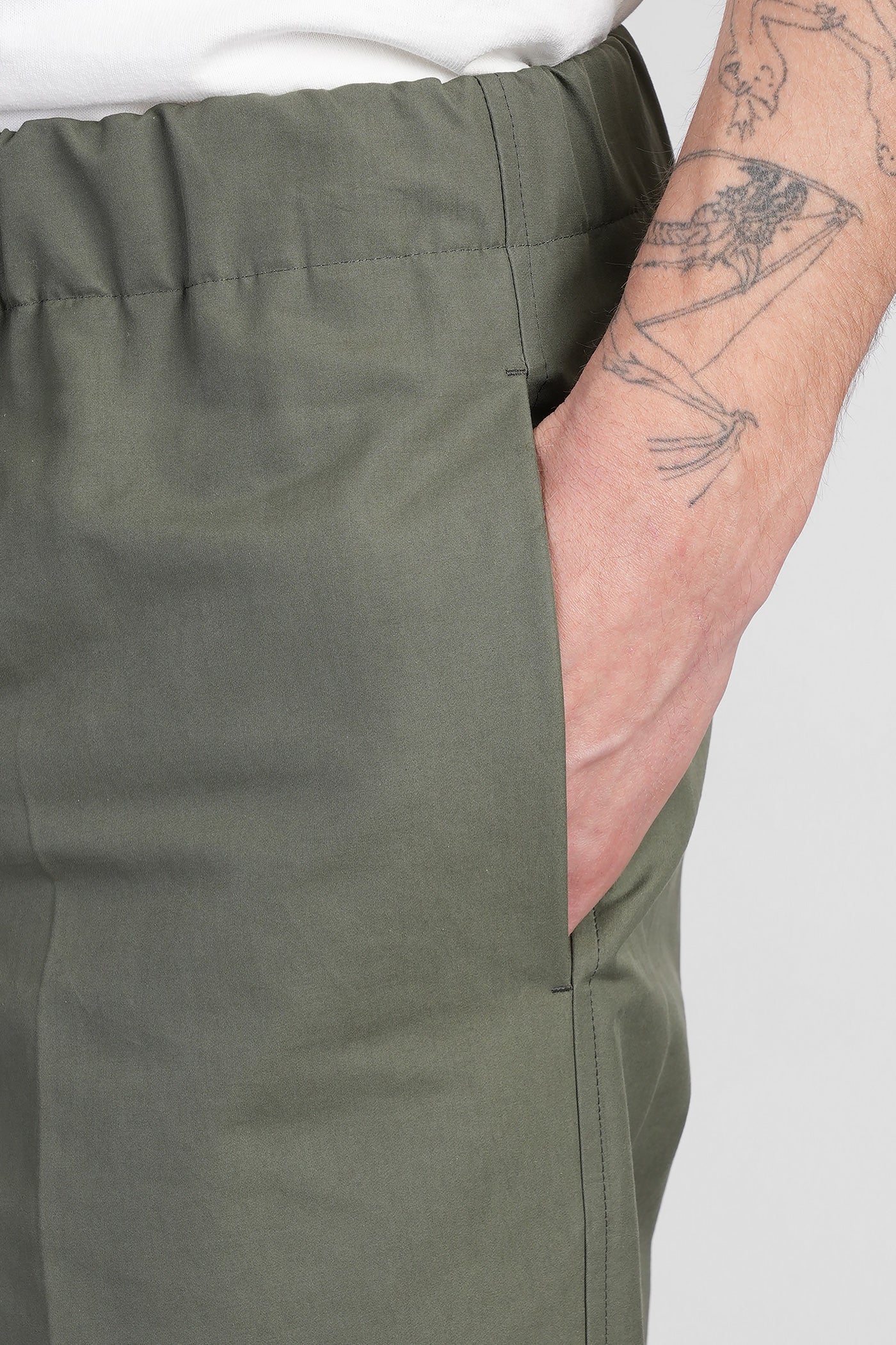 Trousers 06 Pants in green cotton - Image 5