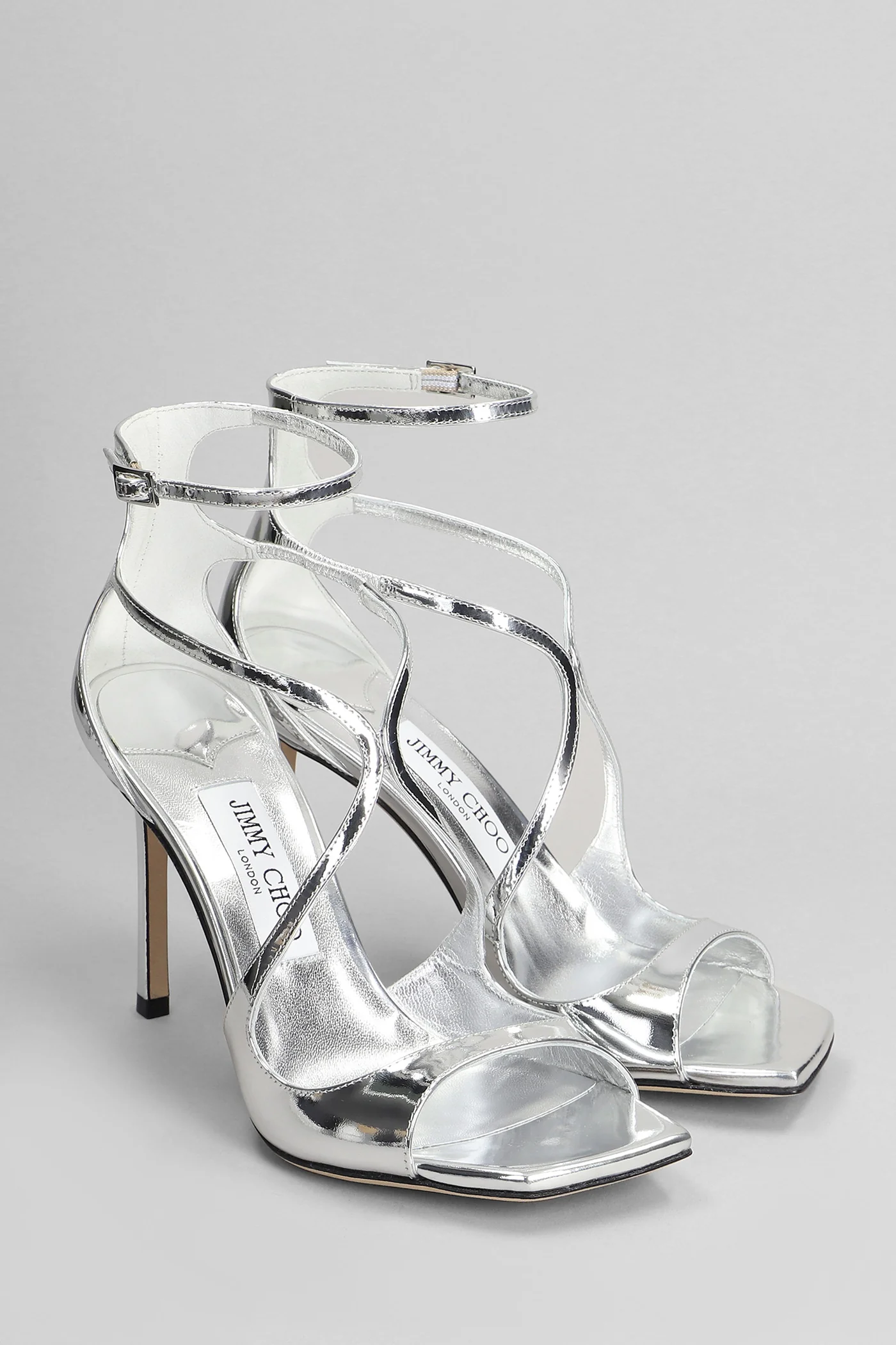 Azia 95 Sandals in silver patent leather - Image 2