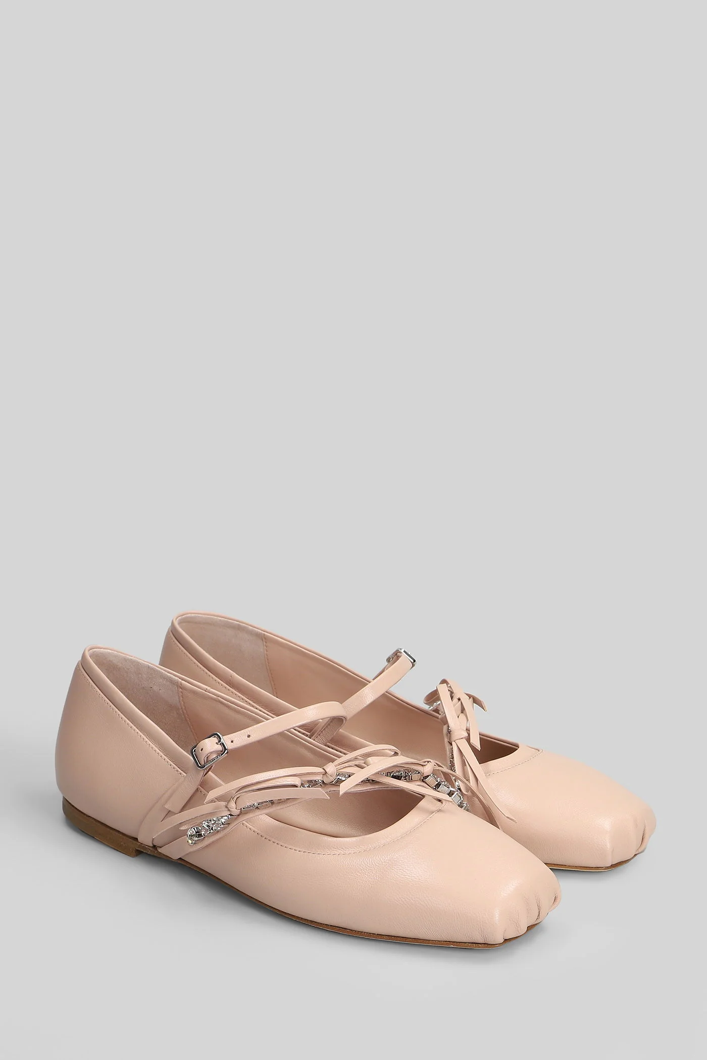 Loli Ballet flats in rose-pink leather - Image 2