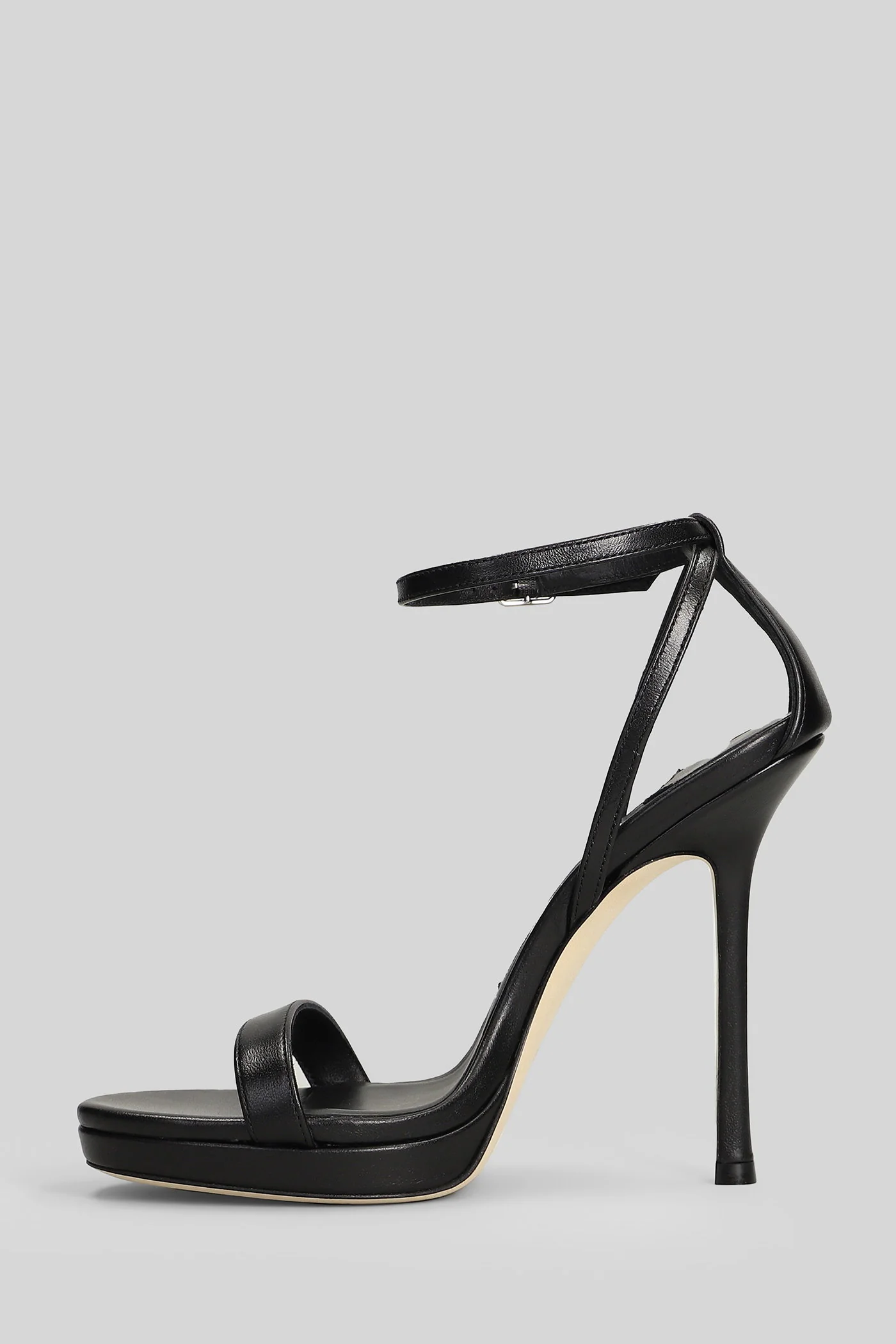 Moza pf 120 Sandals in black leather - Image 3