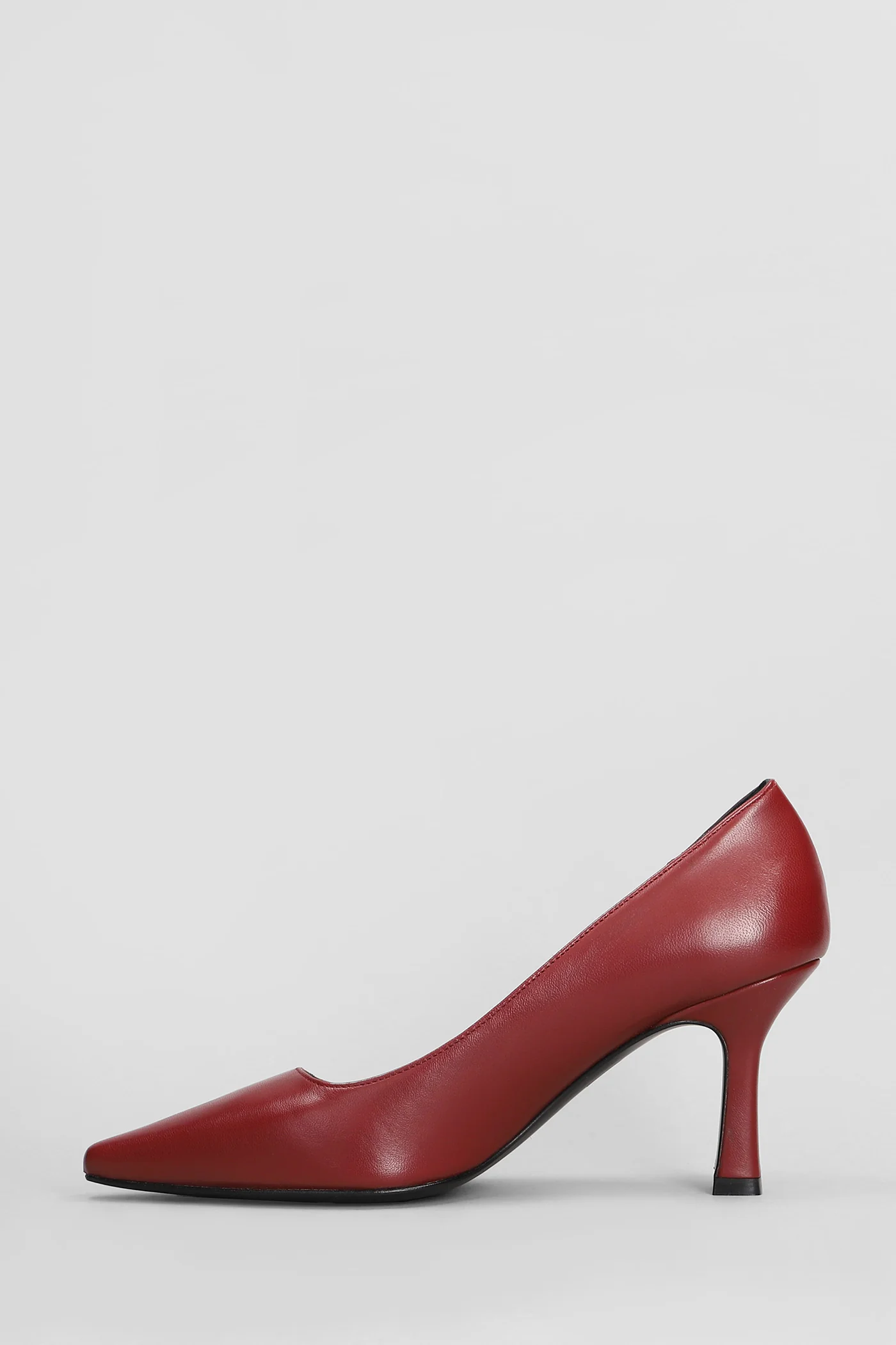 Pumps in bordeaux leather - Image 3