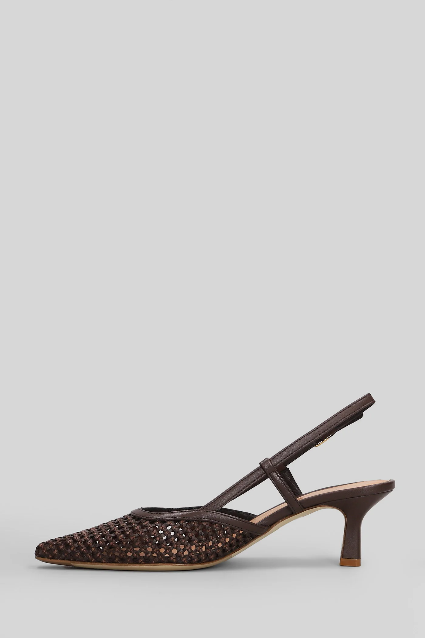 Pumps in dark brown leather - Image 3