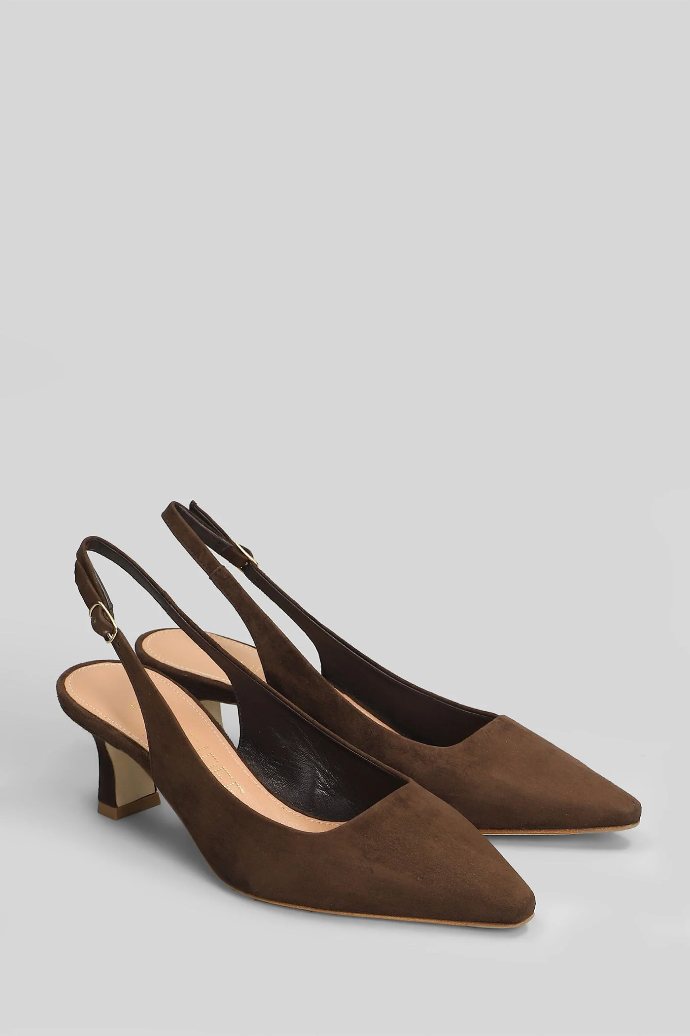 Pumps in dark brown suede - Image 2