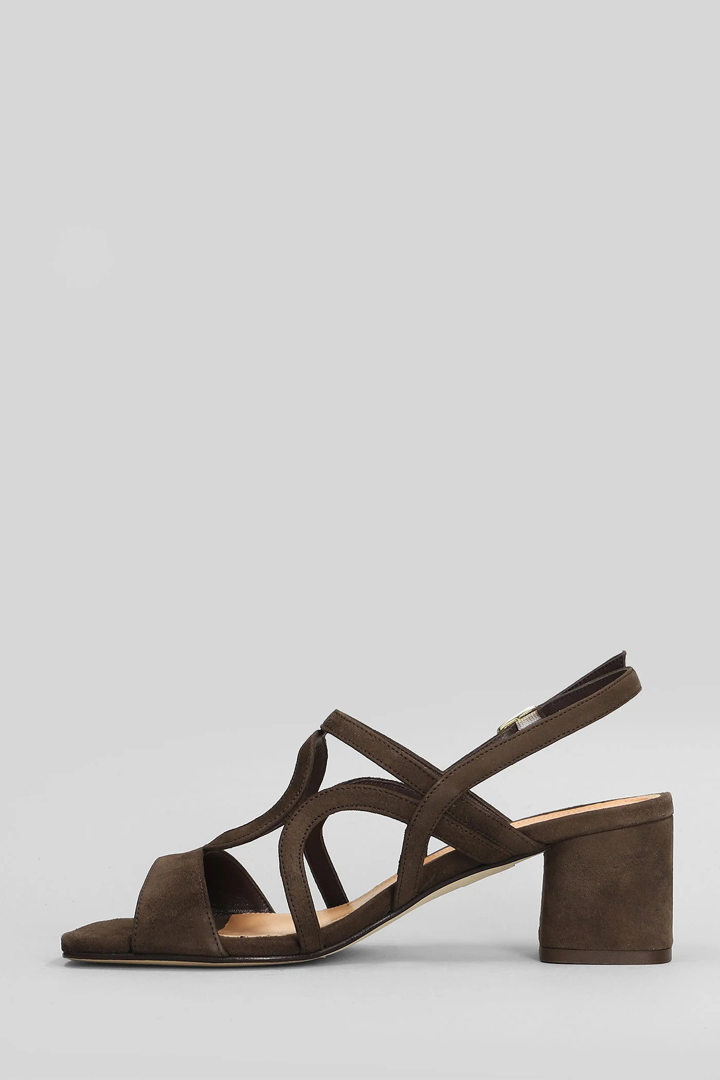Sandals in dark brown suede - Image 3