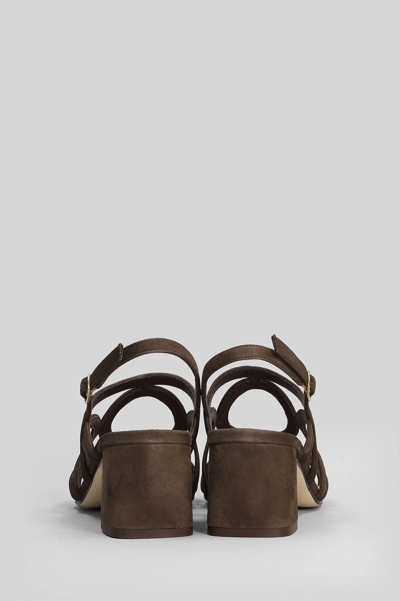 Sandals in dark brown suede - Image 4