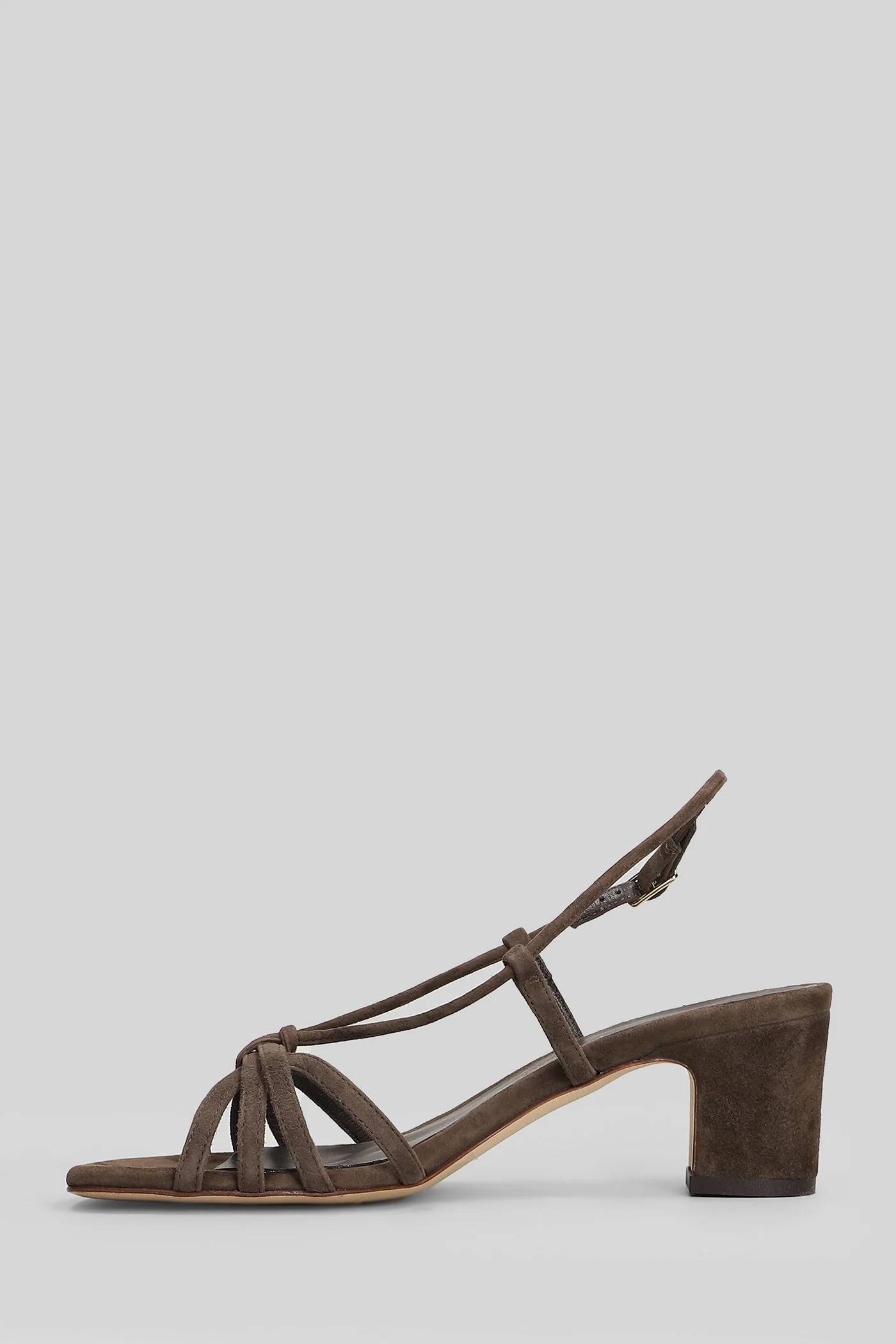 Sandals in dark brown suede - Image 3