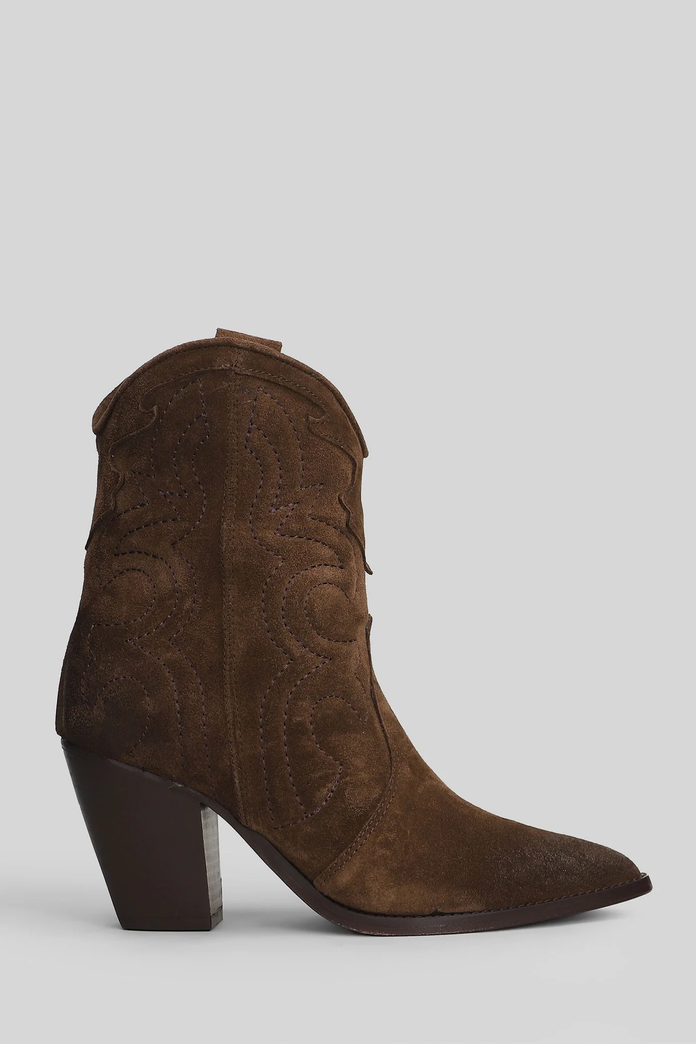 texan Ankle boots in brown suede