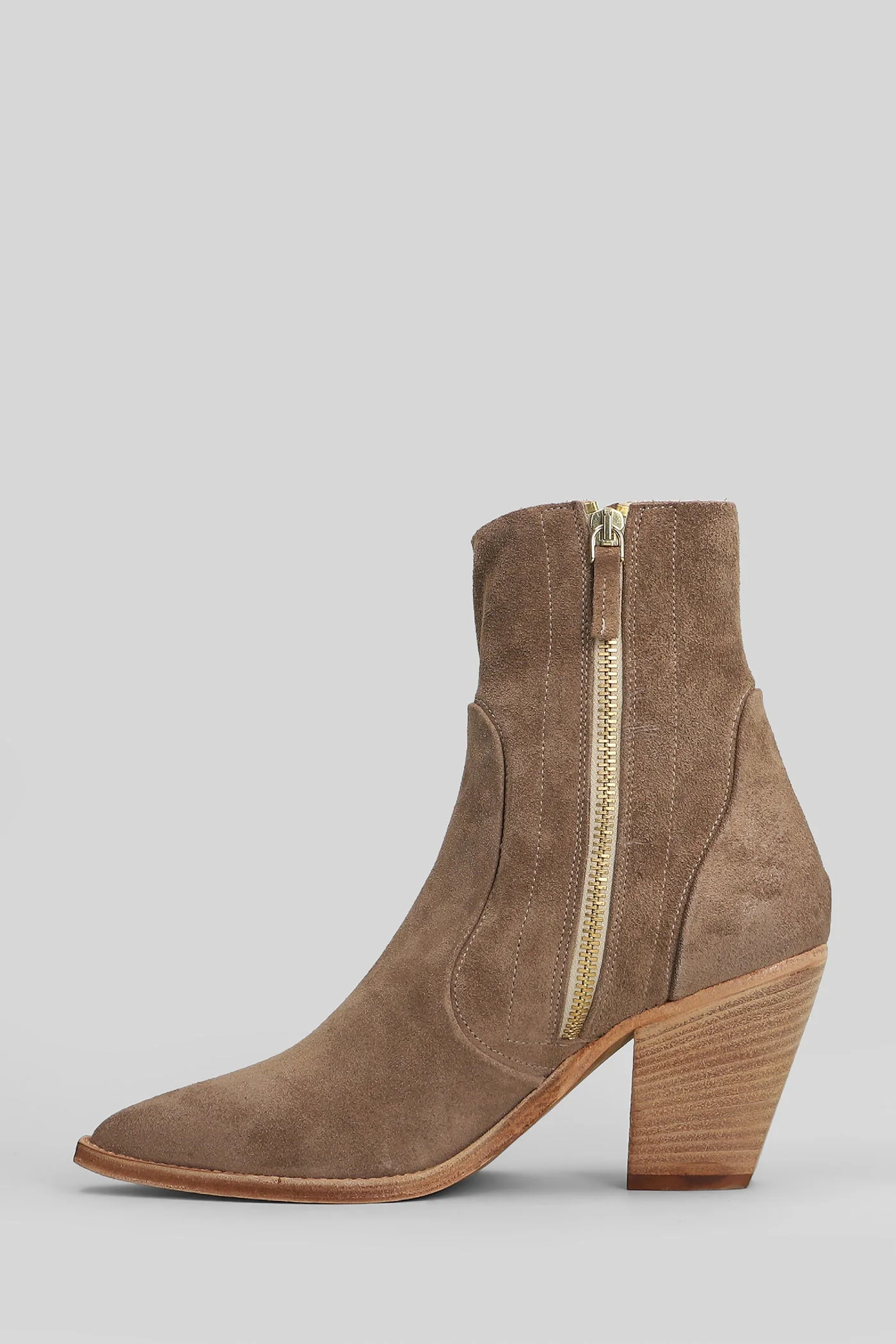 texan Ankle boots in taupe suede - Image 3