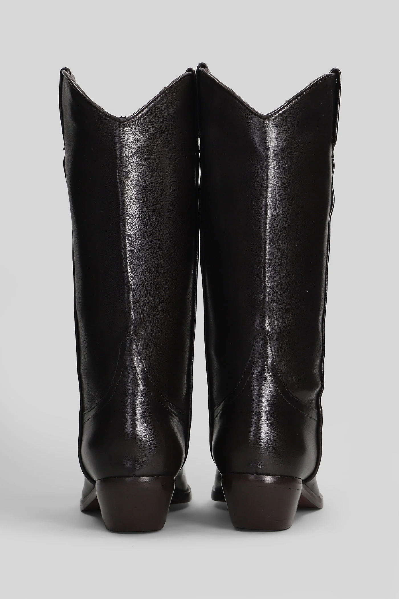 texan boots in dark brown leather - Image 4