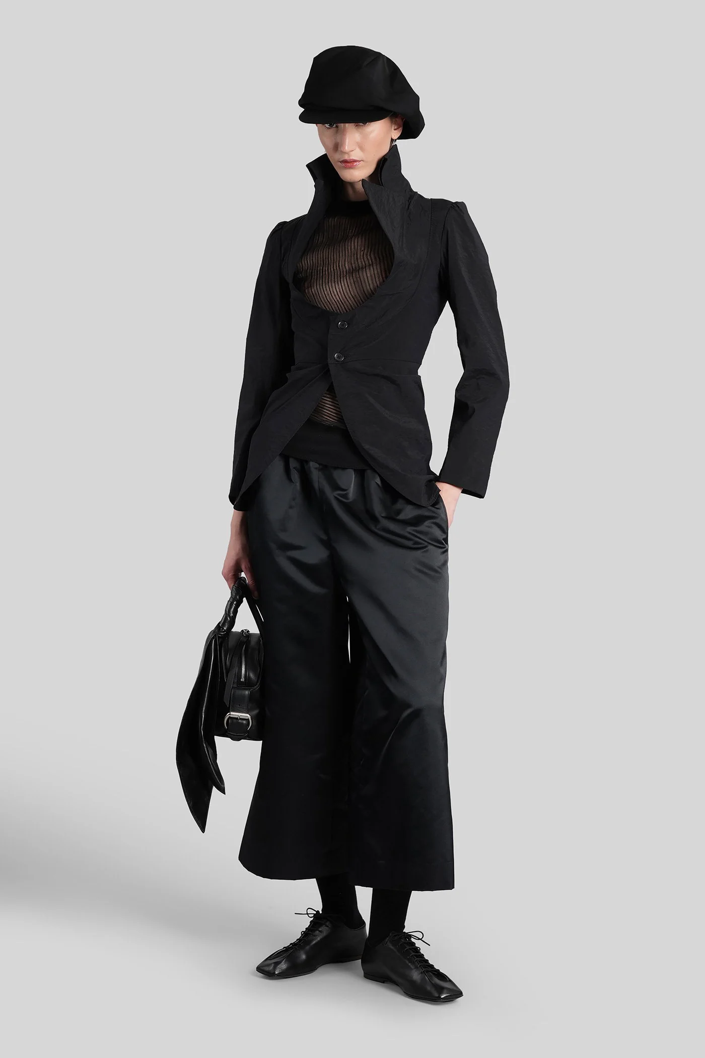 Casual jacket in black nylon - Image 2
