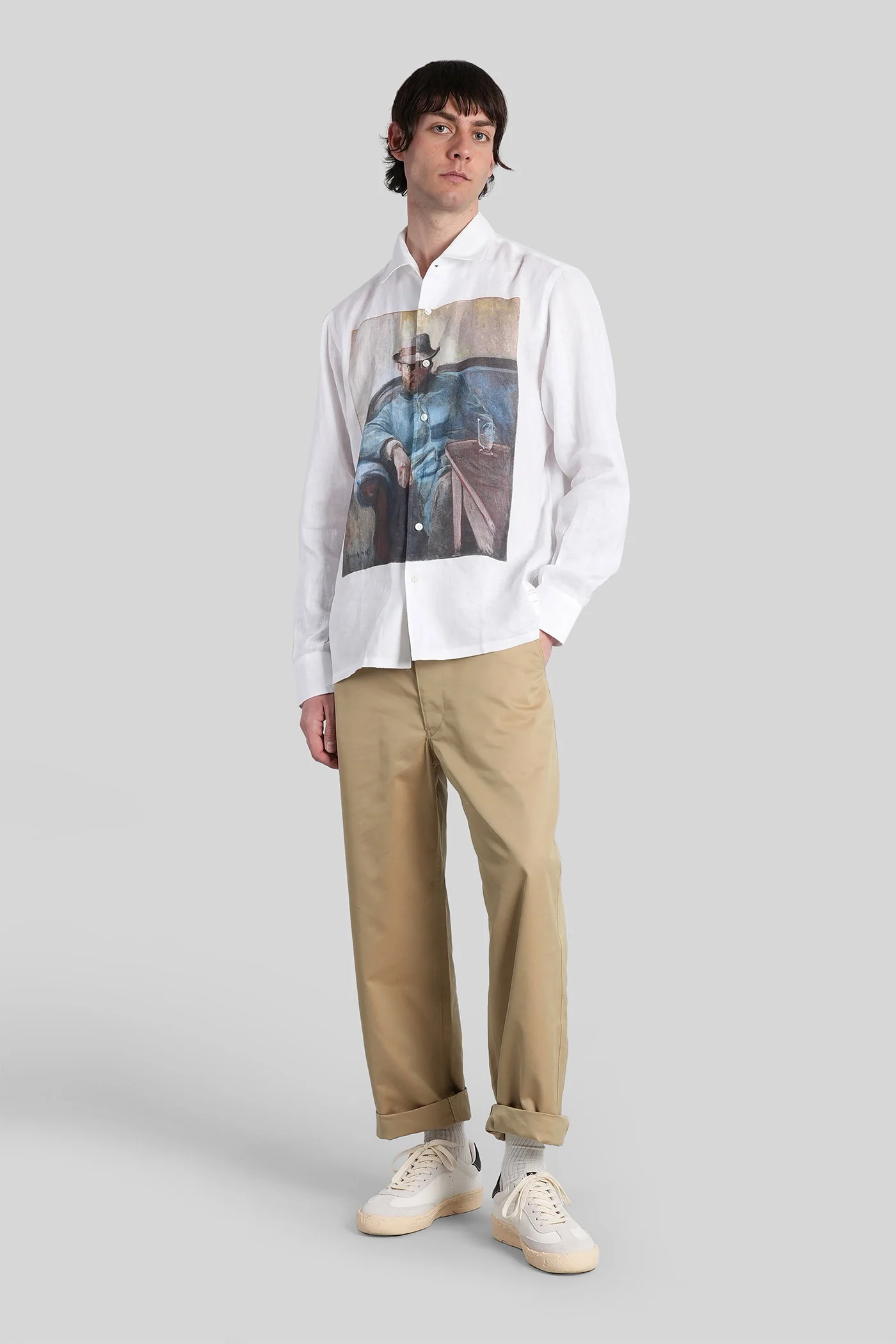 Shirt in white linen - Image 2