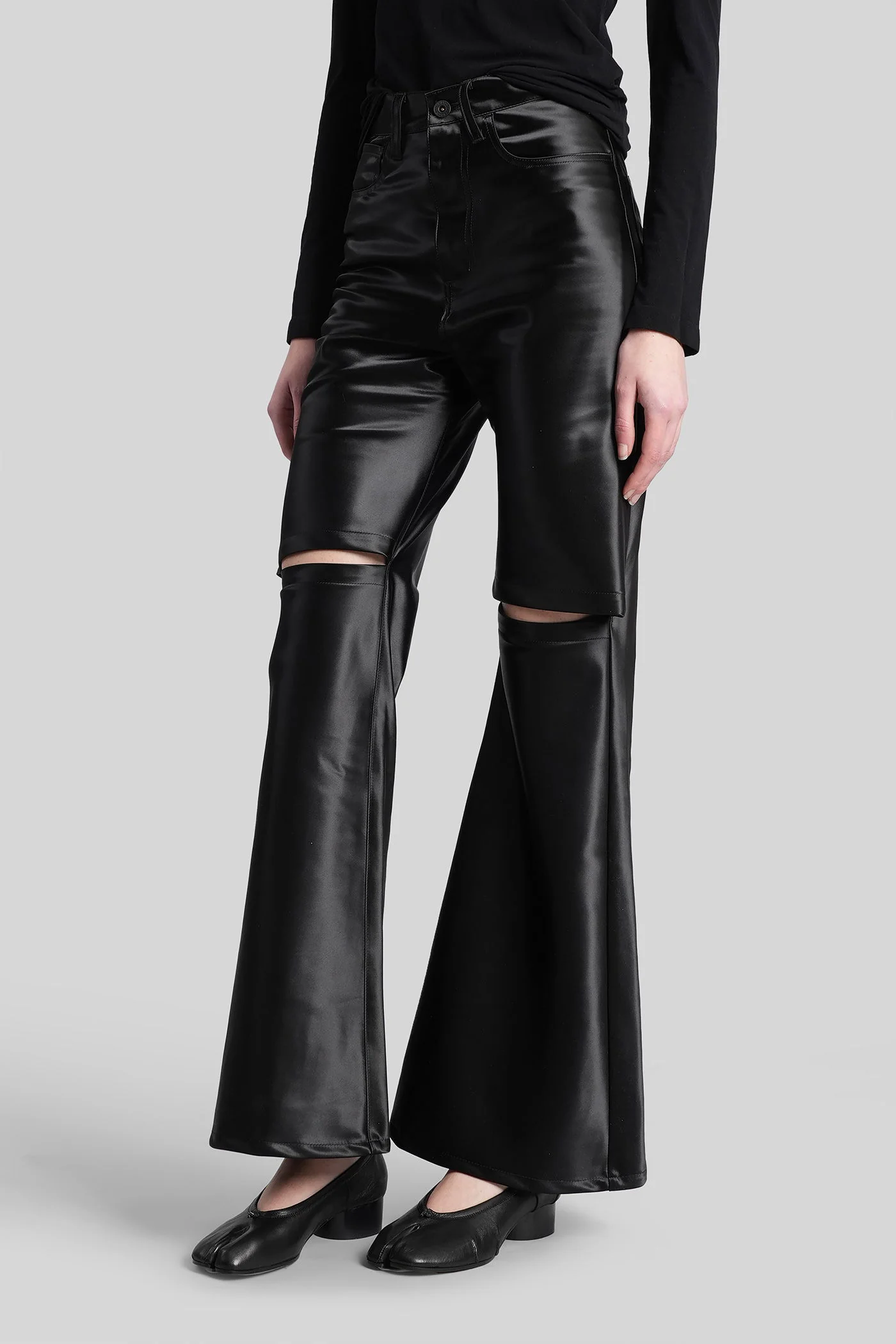Pants in black nylon - Image 4