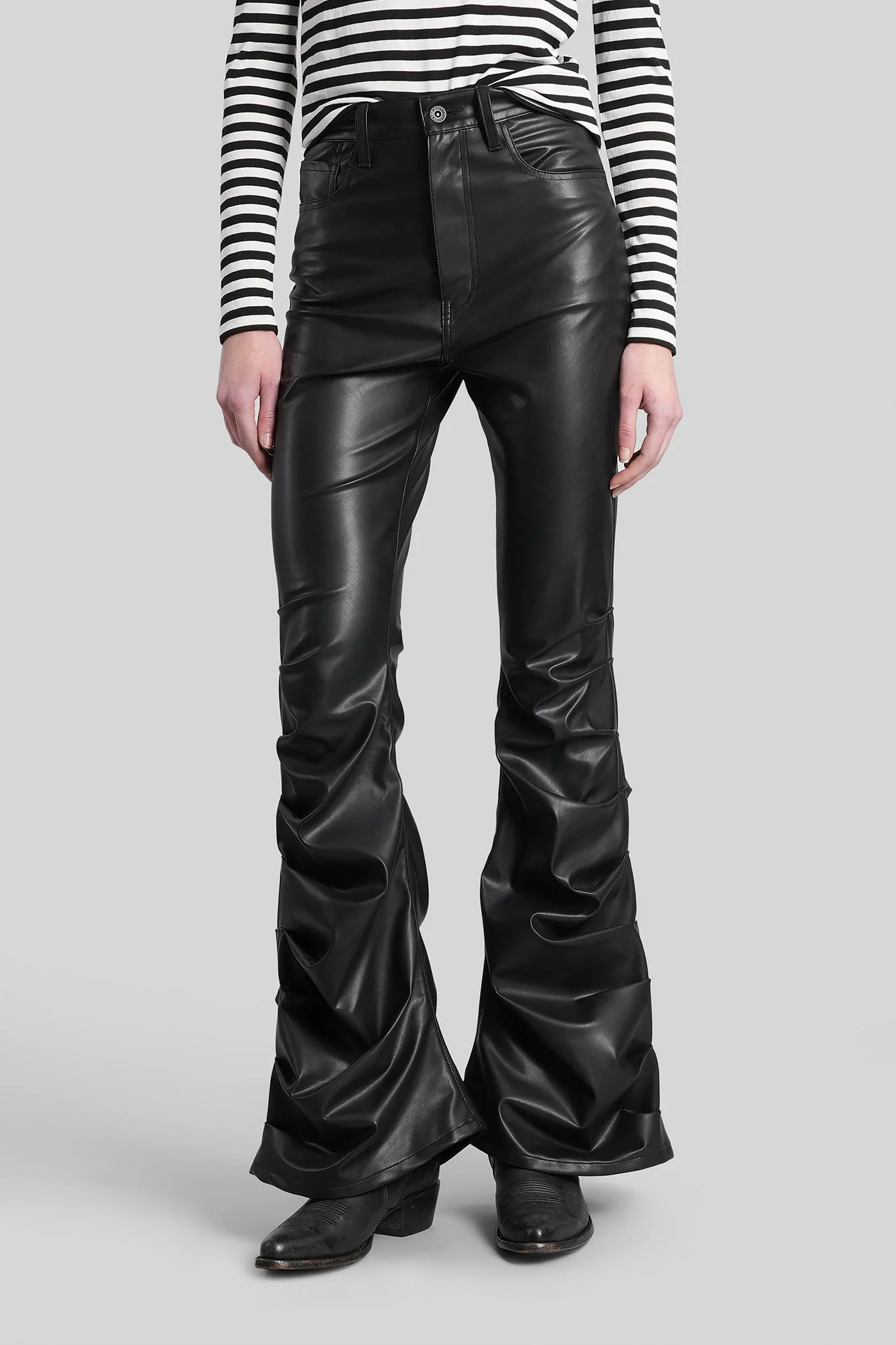 Pants in black polyester
