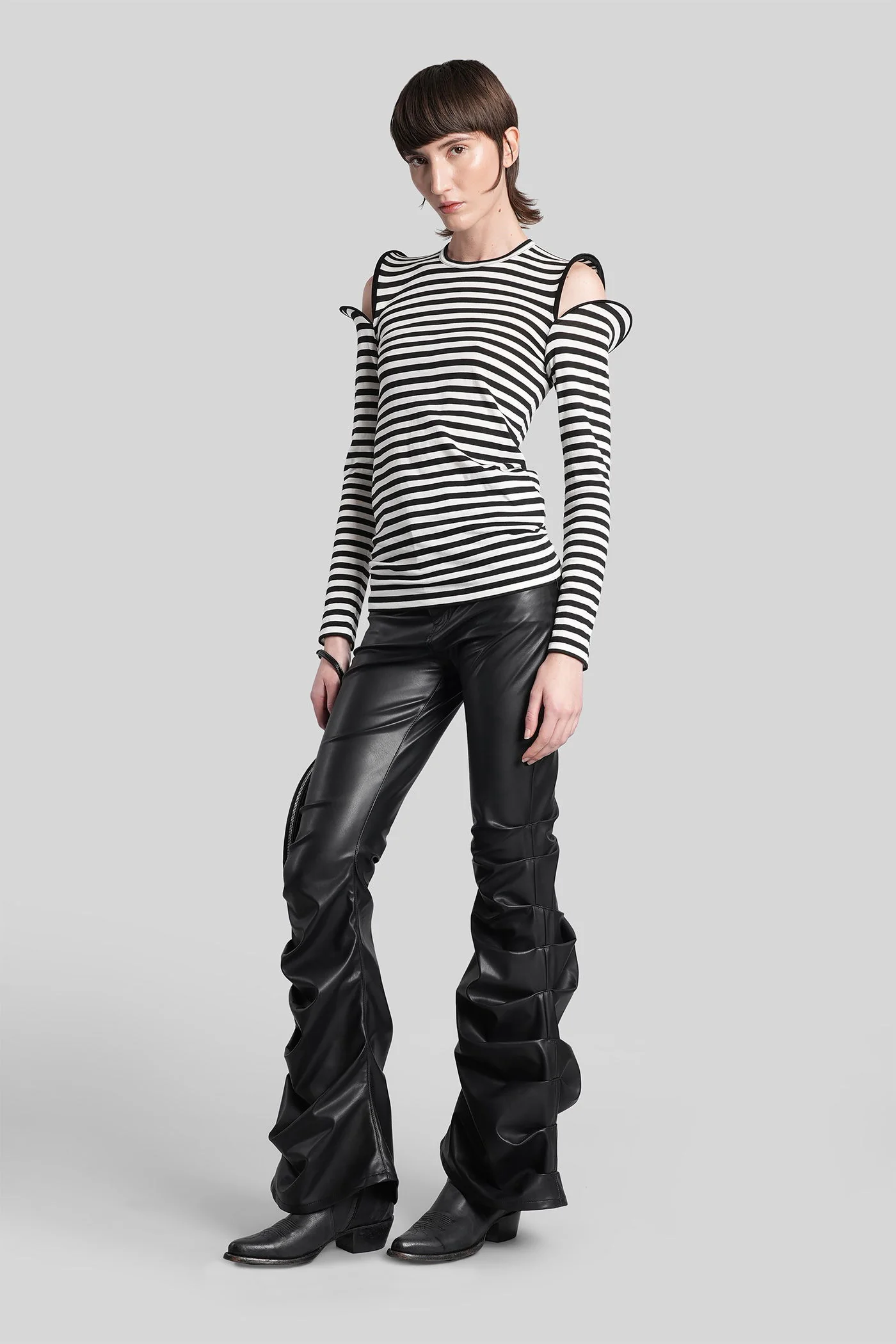 Pants in black polyester - Image 2