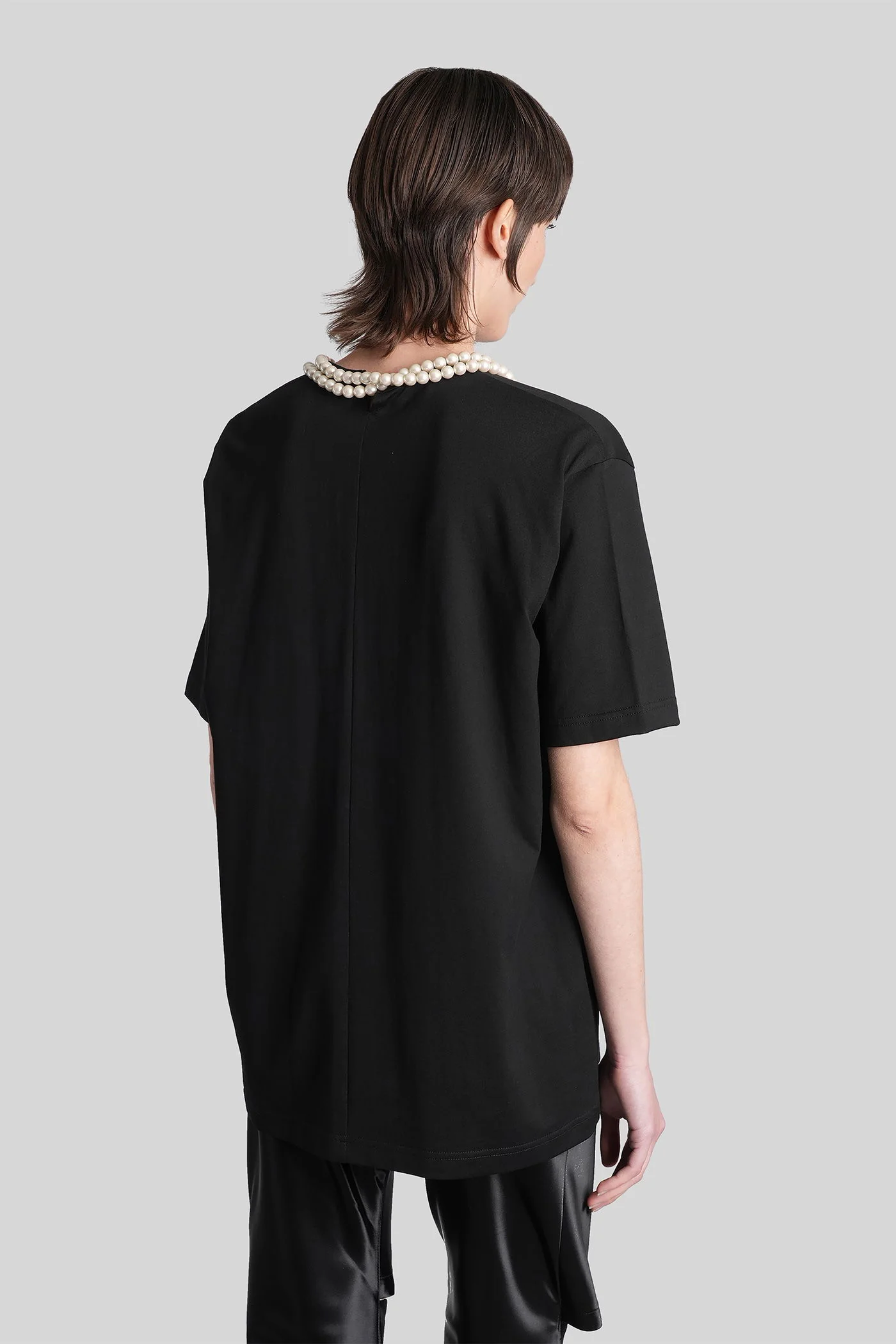 T-Shirt in black cotton - Image 3