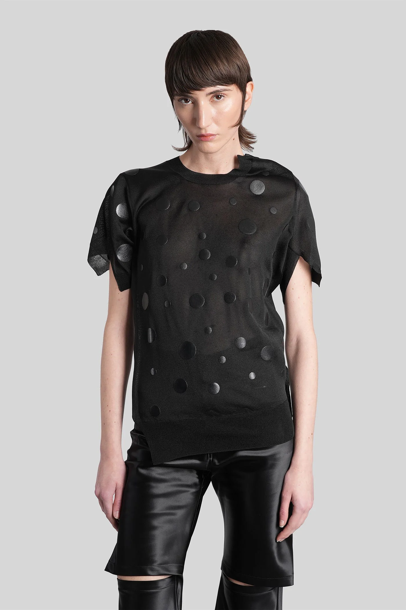 T-Shirt in black nylon