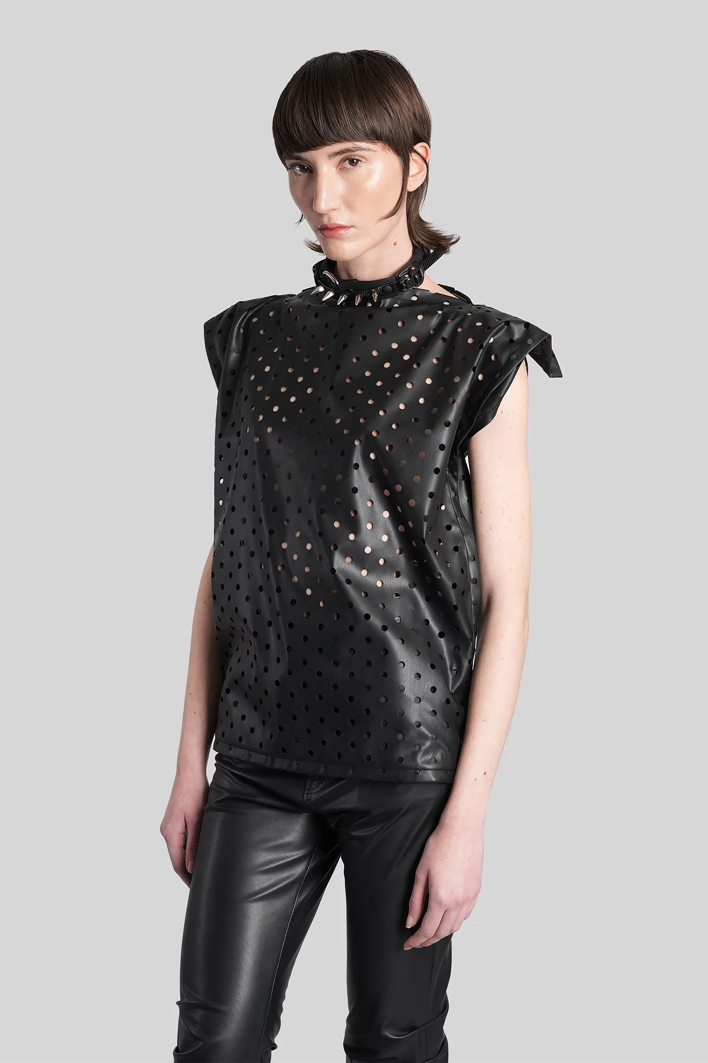 T-Shirt in black polyester - Image 4