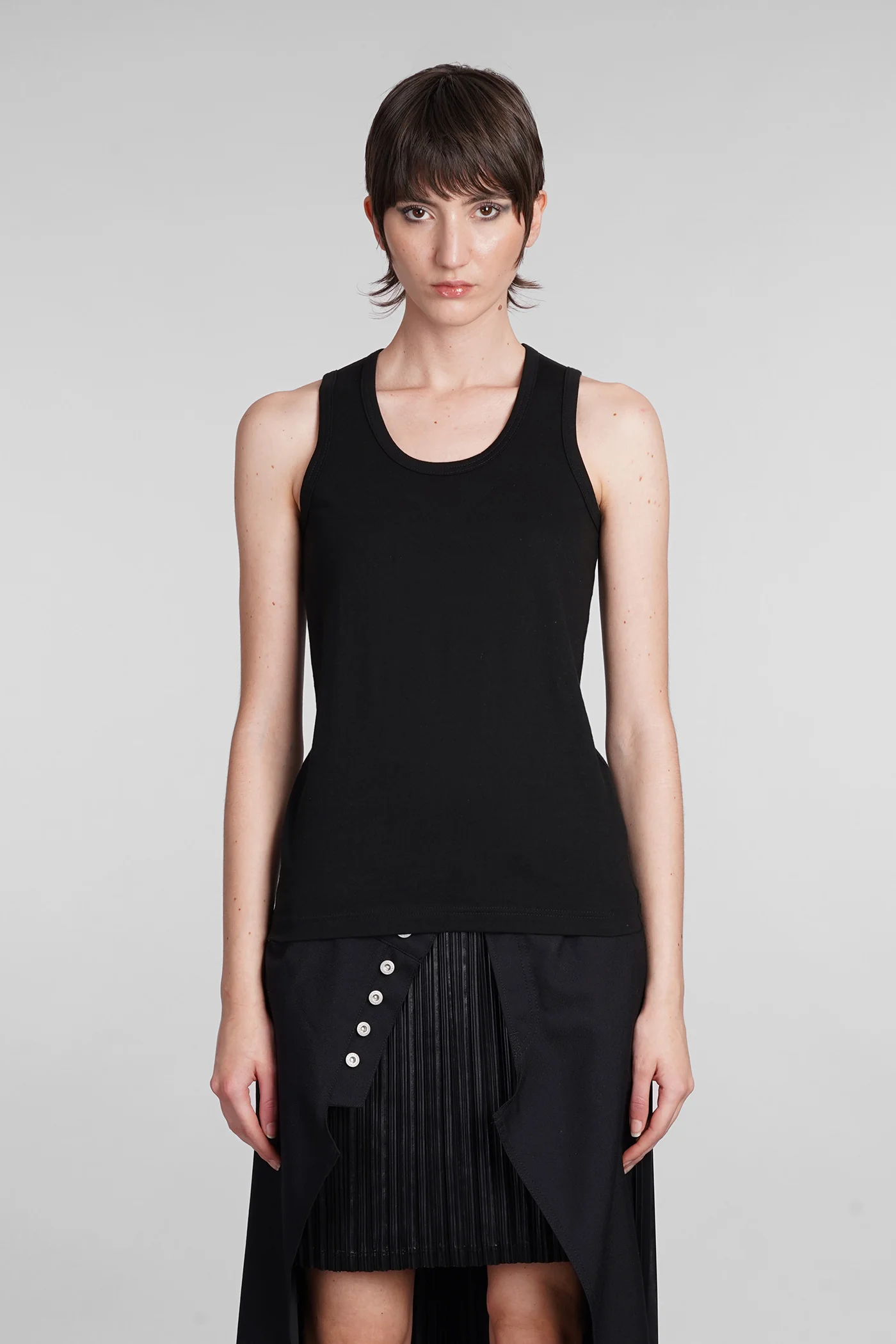 tank Top in black cotton - Image 11