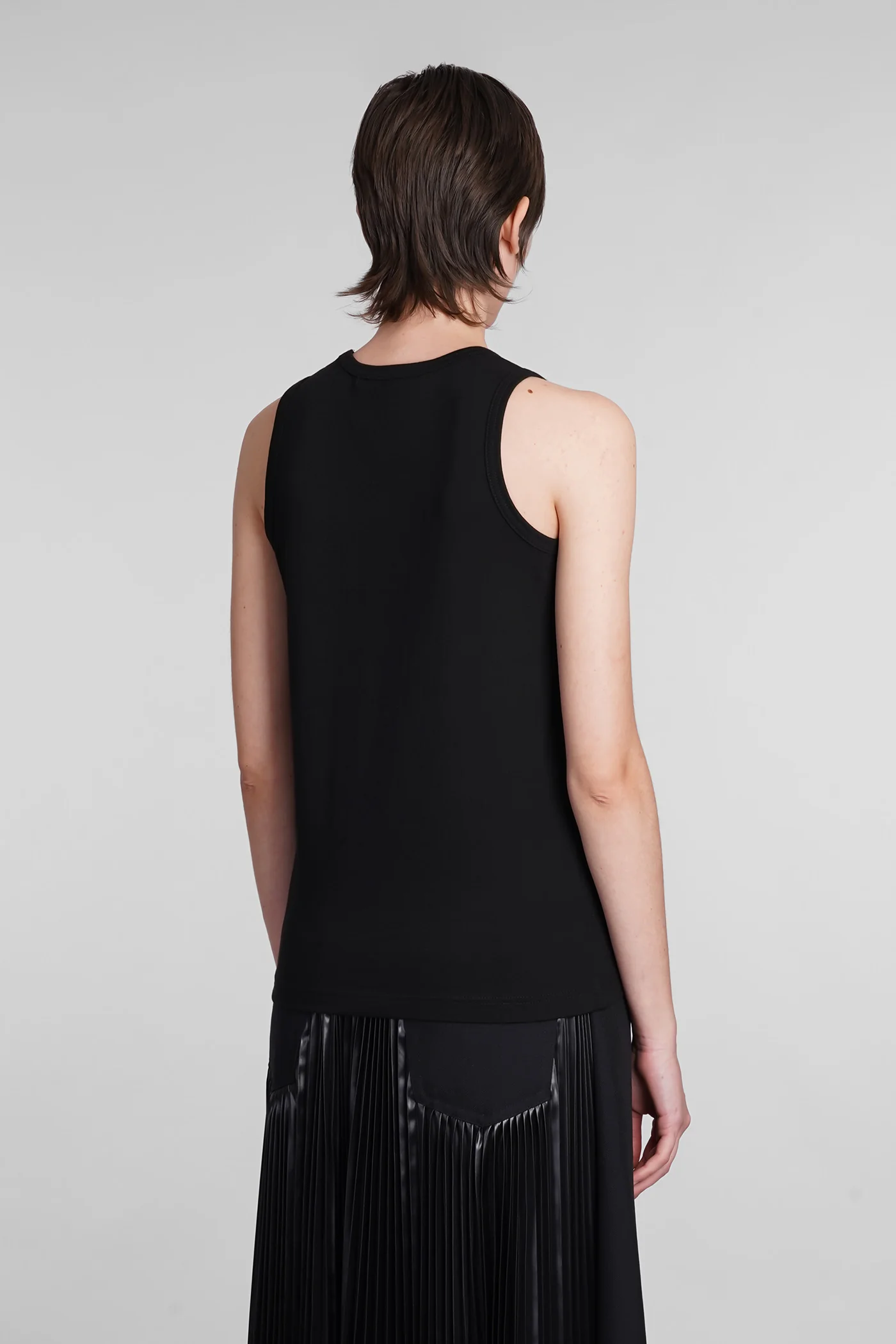 tank Top in black cotton - Image 3