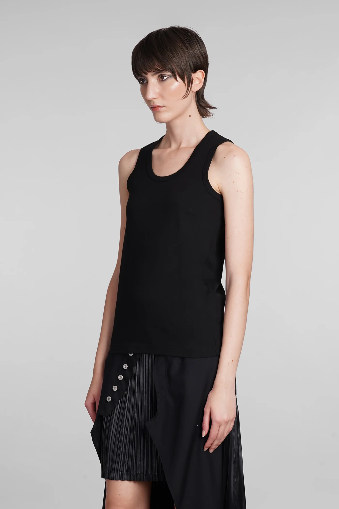 tank Top in black cotton - Image 9