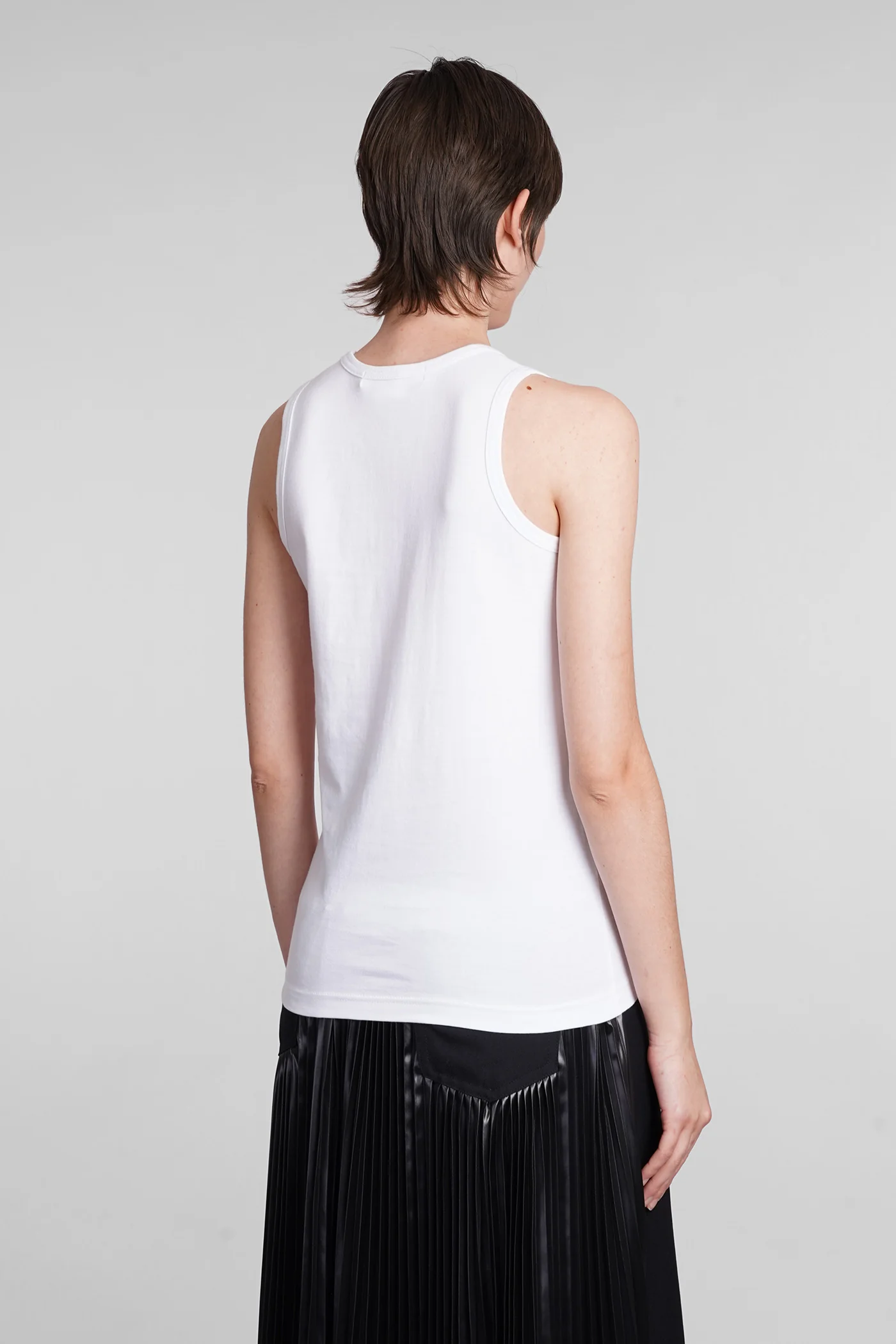 tank Top in white cotton - Image 3