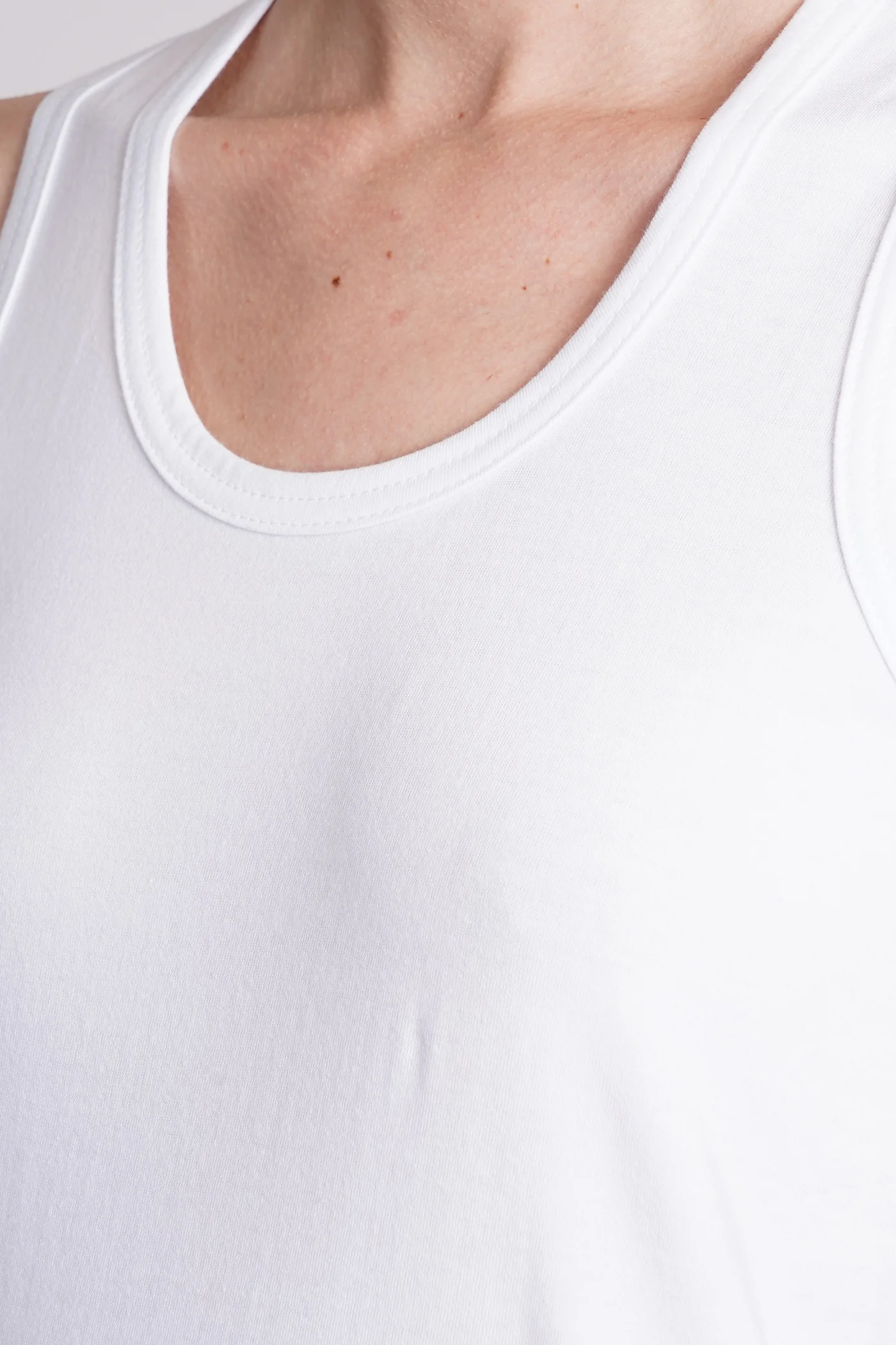 tank Top in white cotton - Image 5