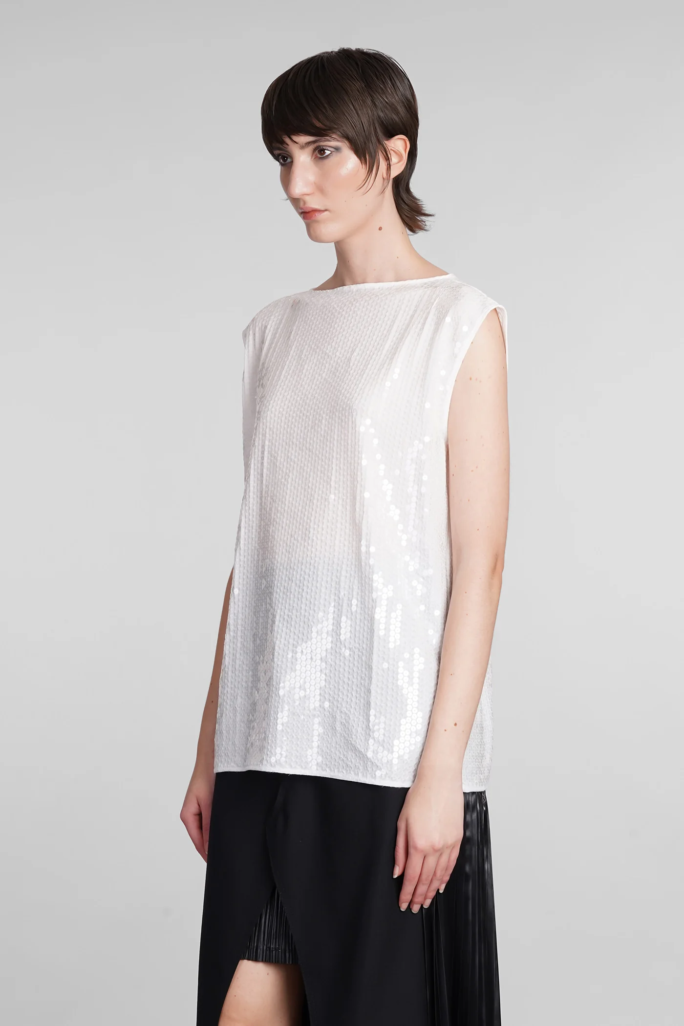Topwear in white polyester - Image 4