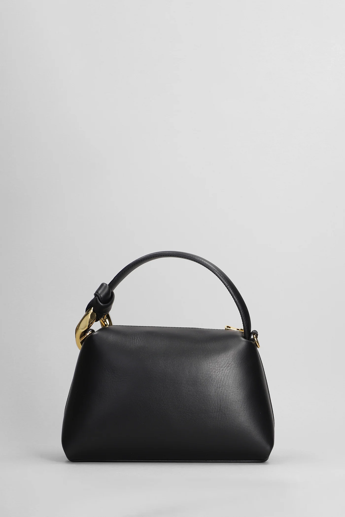 Corner Hand bag in black leather - Image 3