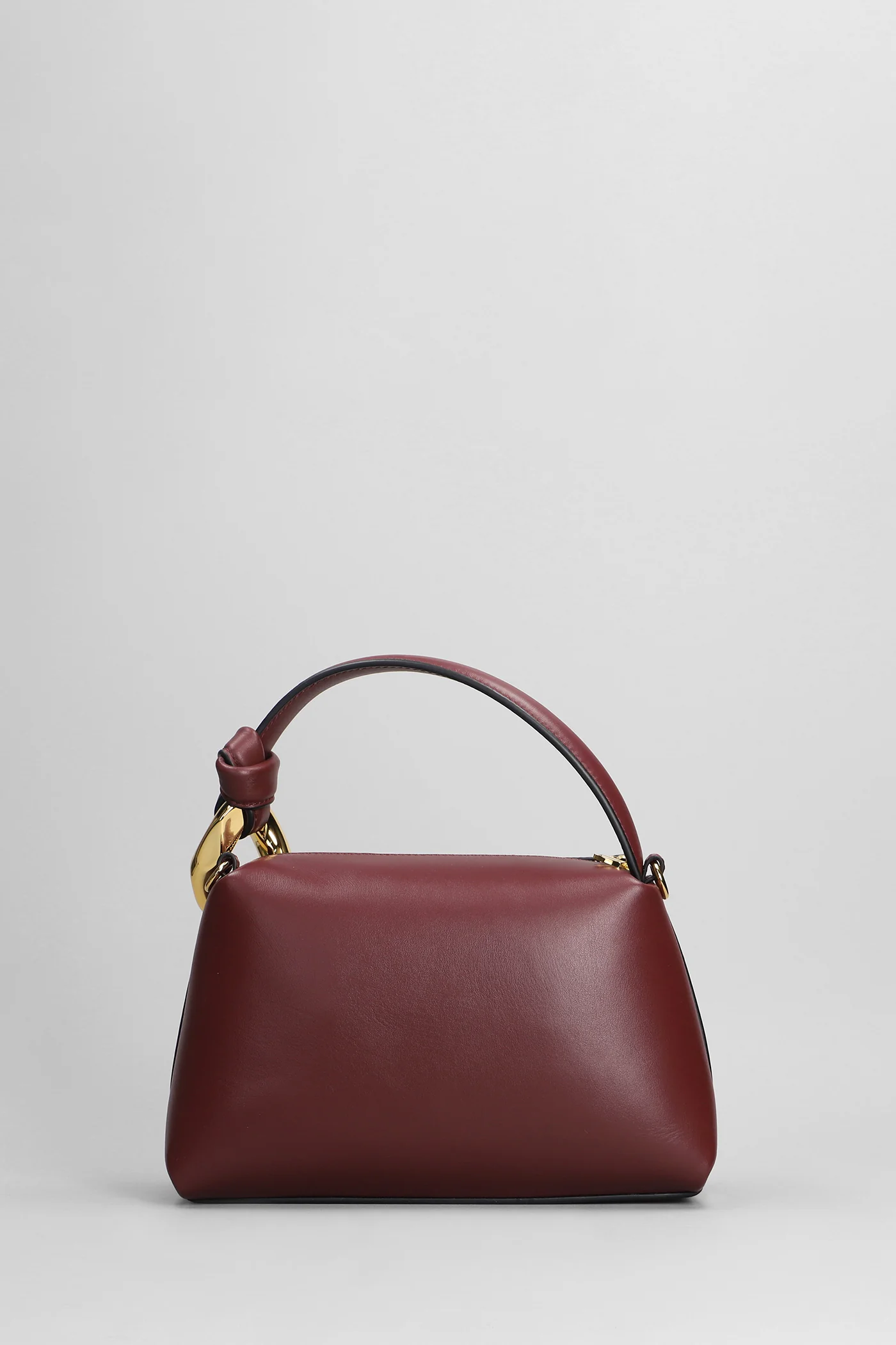 Corner Hand bag in bordeaux leather - Image 3